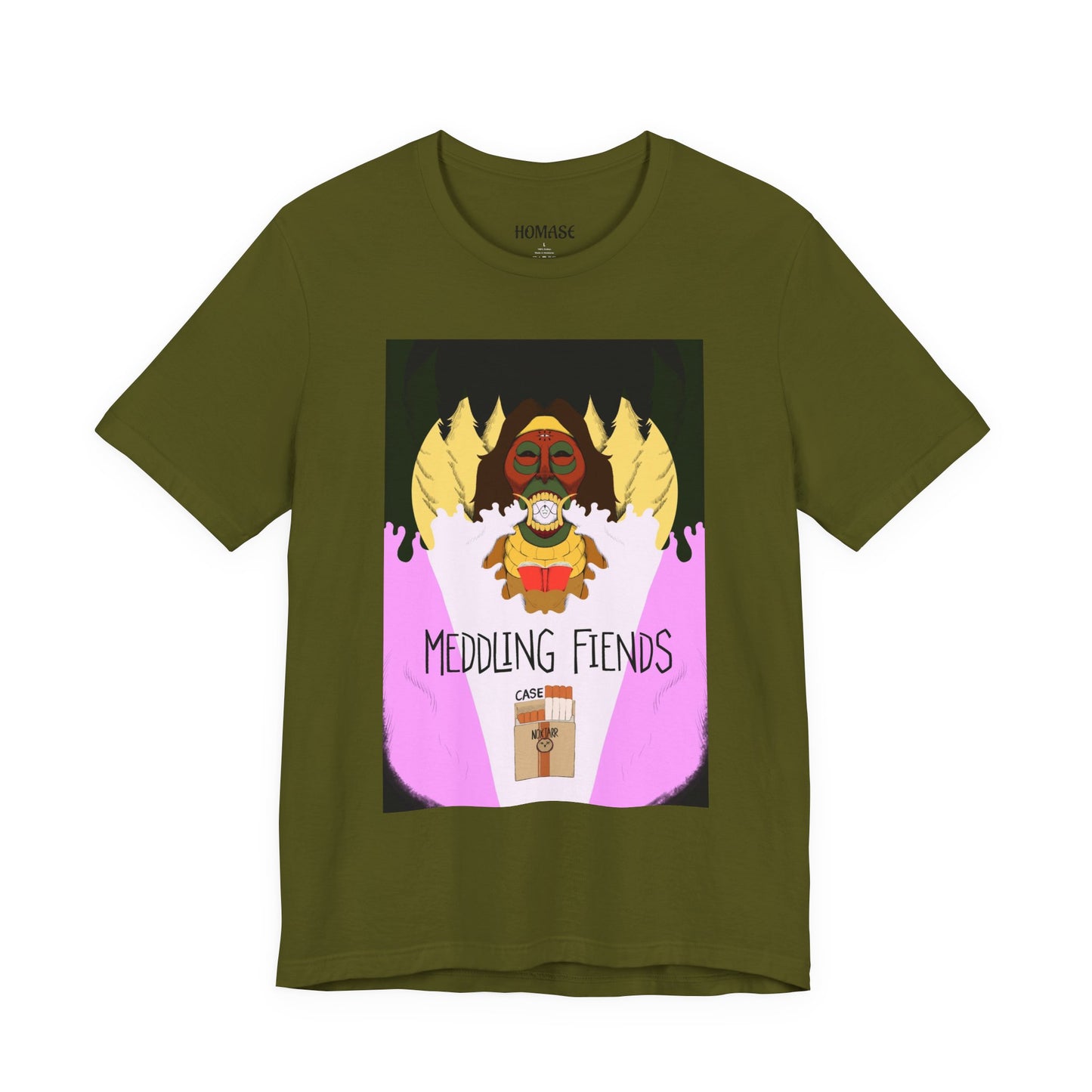 Meddling Fiends T-Shirt, Unisex Graphic Tee, Fun Casual Wear, Quirky Gift Idea, Perfect for Halloween, Lounge on Weekends, Summer Vibes