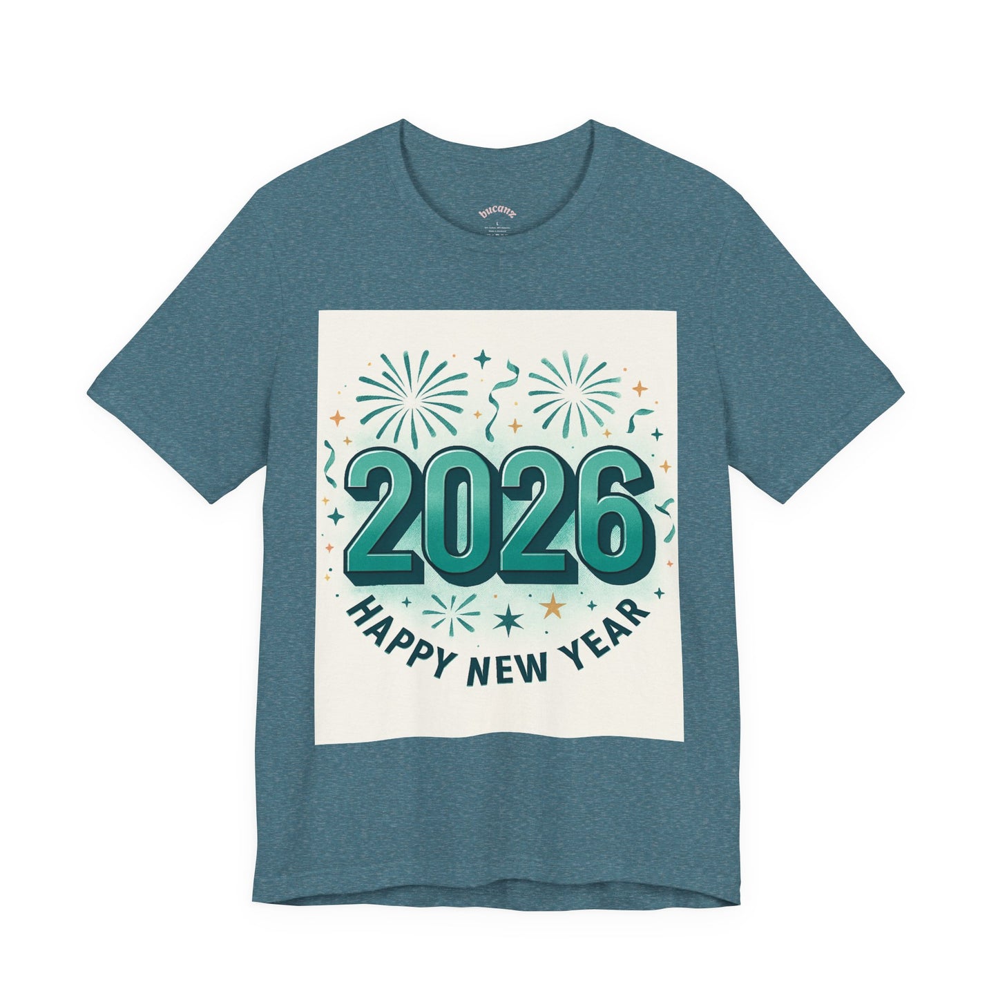 2026 Happy New Year T-Shirt — Festive Fireworks Celebration Tee