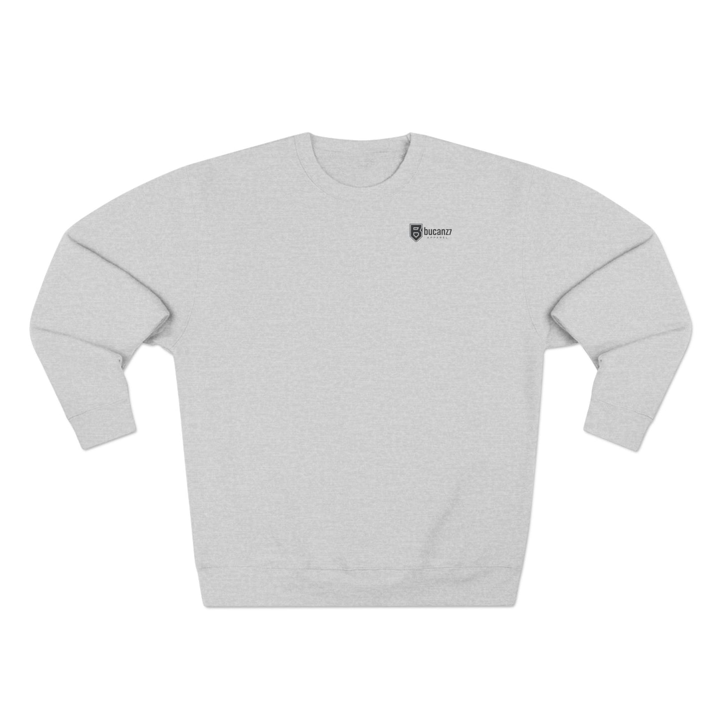 Never Back Down Crewneck Sweatshirt — Lion Emblem Motivational Pullover