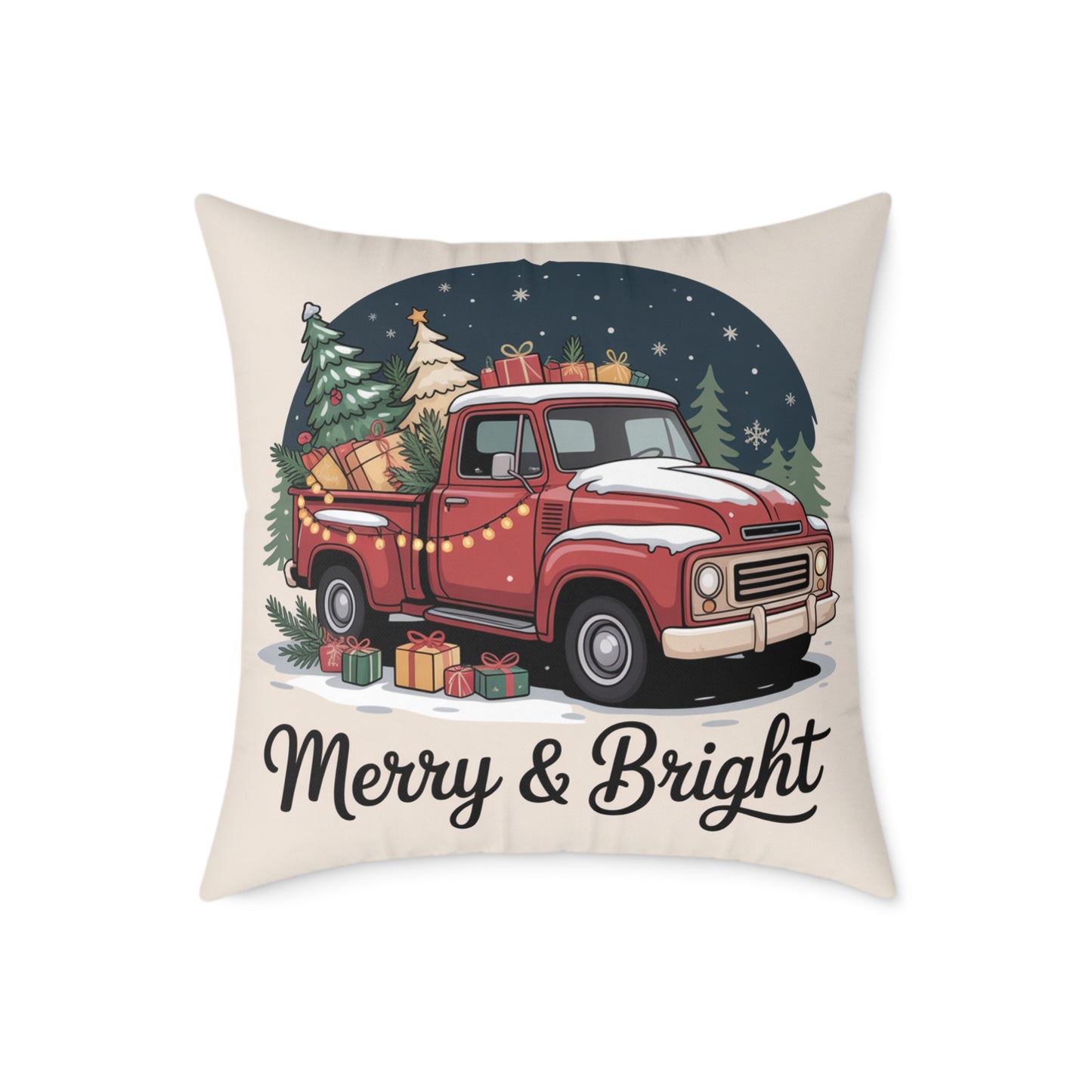 Merry & Bright Holiday Pillow