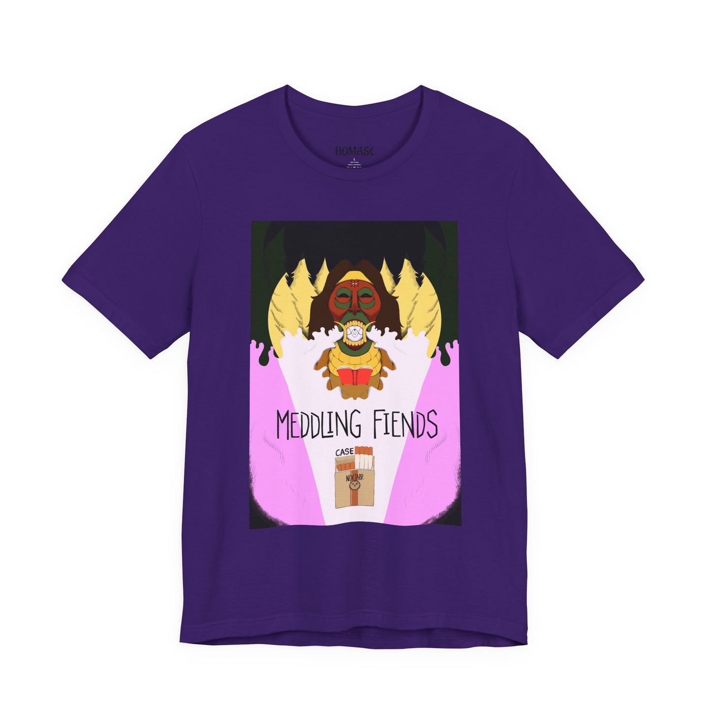 Meddling Fiends T-Shirt, Unisex Graphic Tee, Fun Casual Wear, Quirky Gift Idea, Perfect for Halloween, Lounge on Weekends, Summer Vibes
