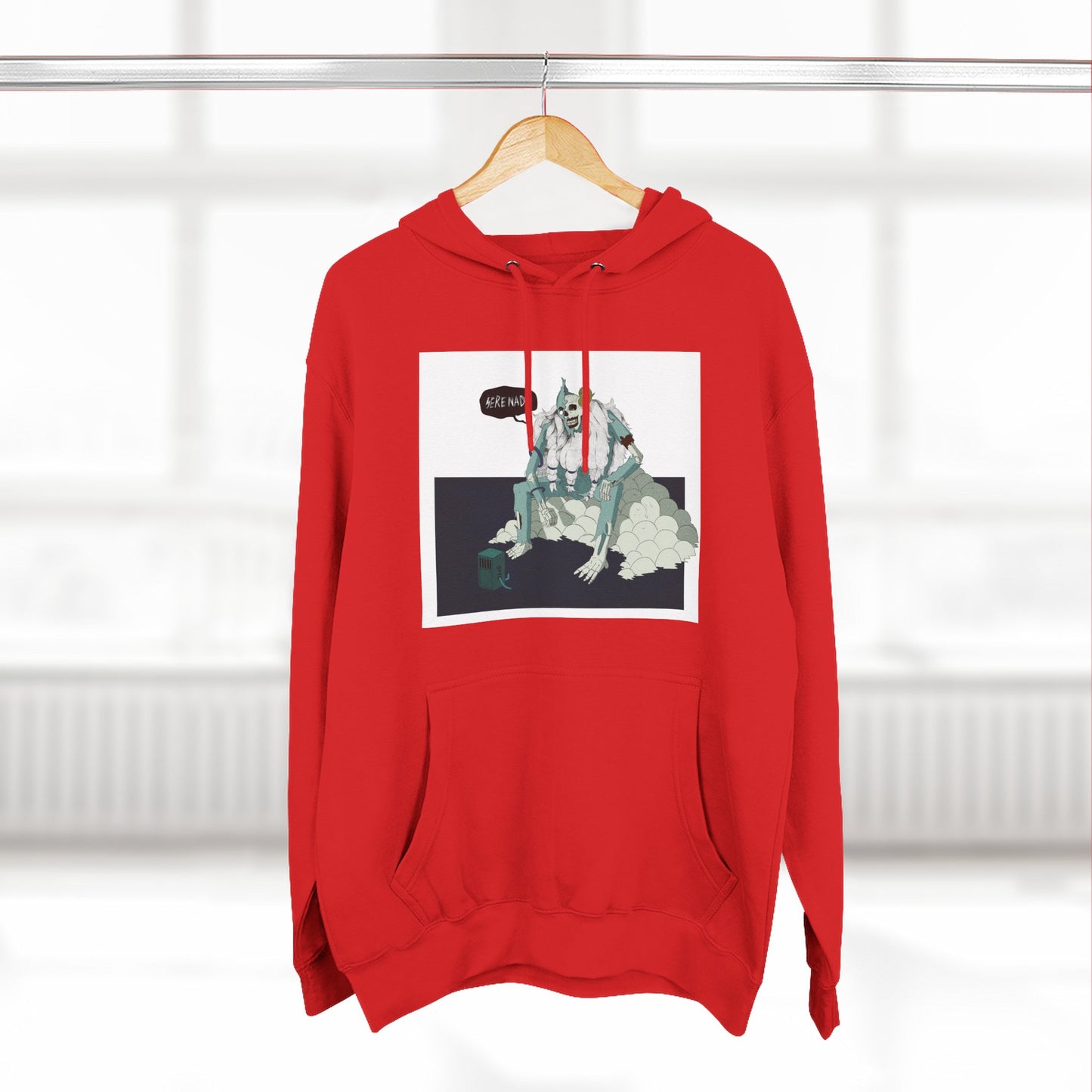 Artistic Fleece Hoodie with 'Homase' Design - Cozy Casual Wear