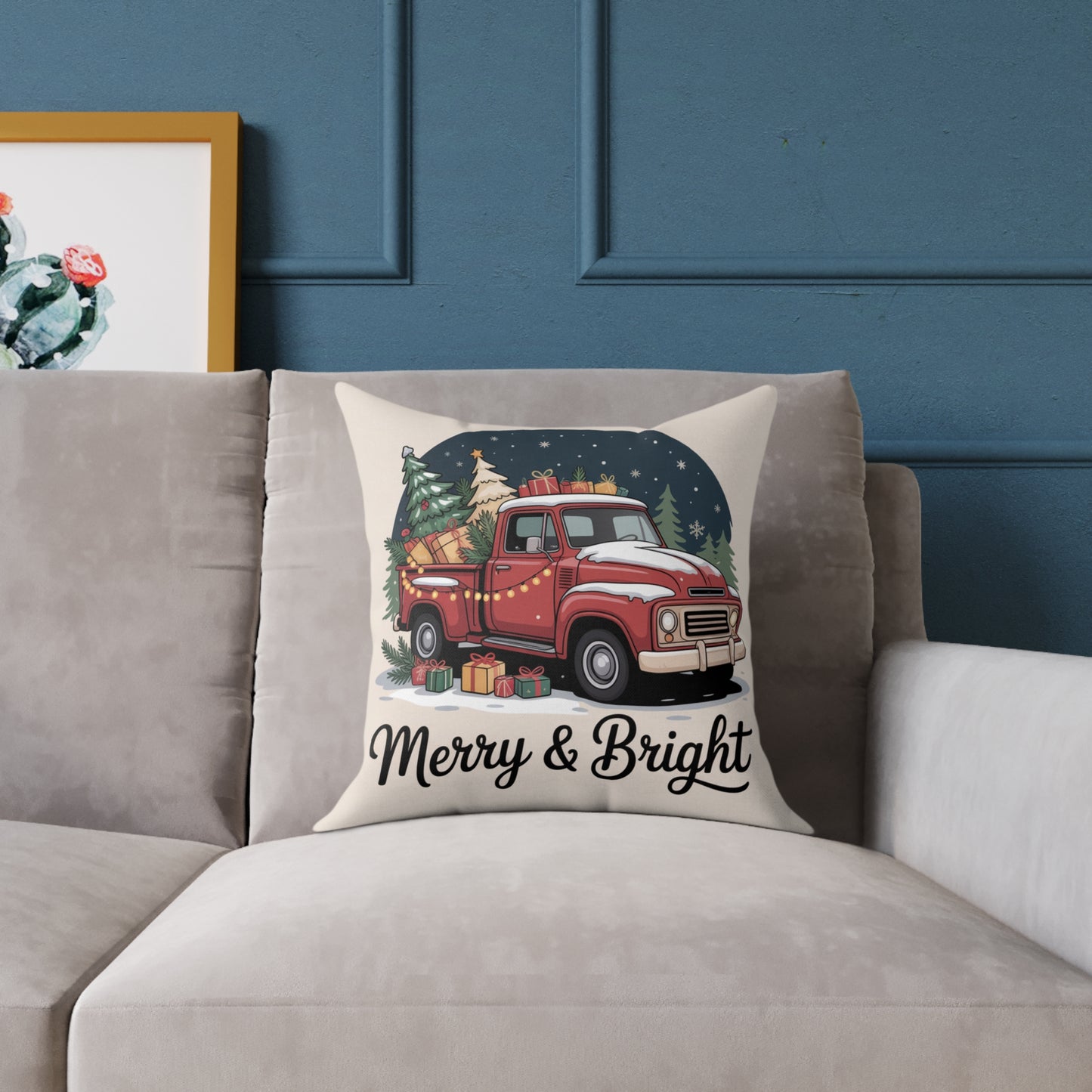 Merry & Bright Holiday Pillow