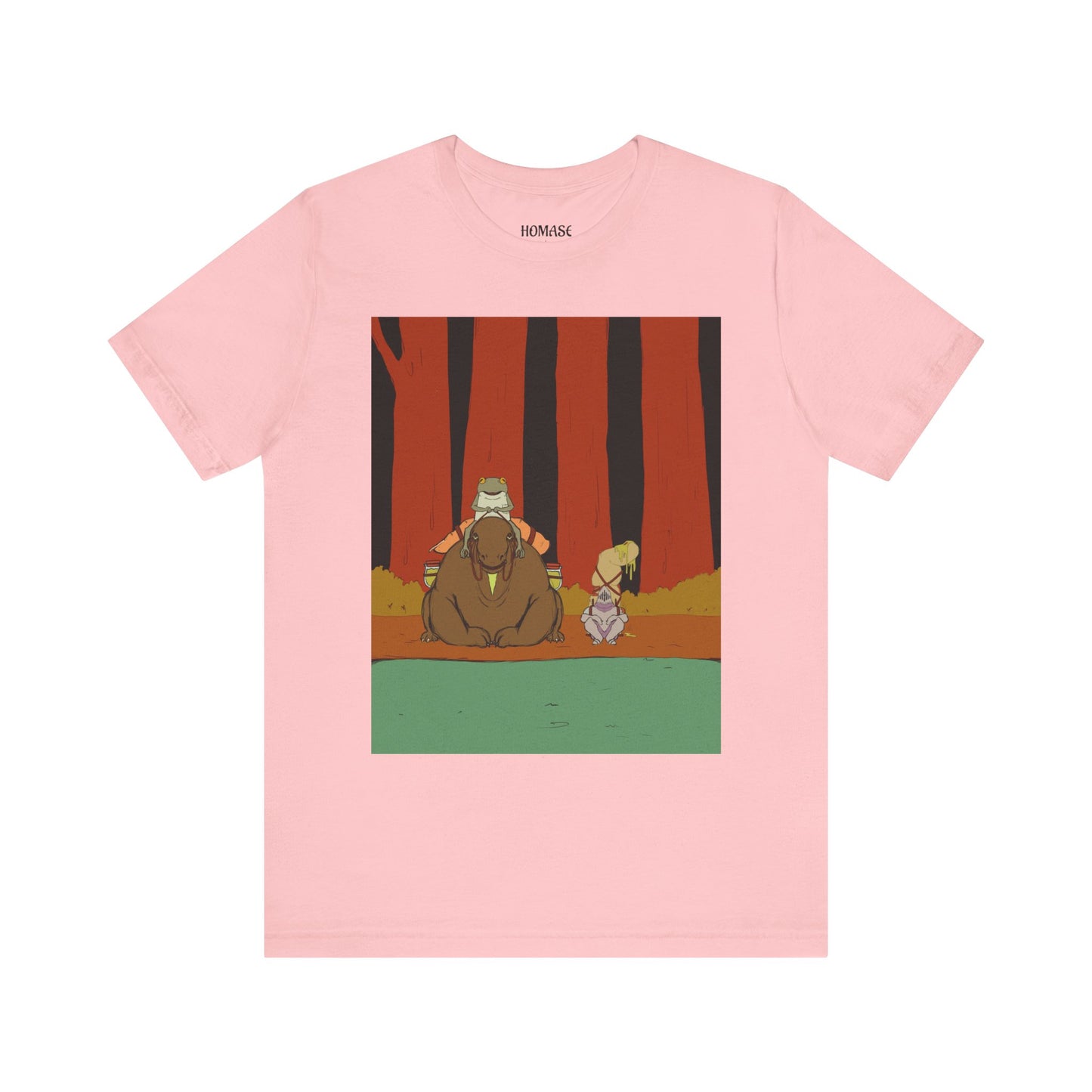 Whimsical Nature Adventure Tee, Cartoon Character Shirt, Graphic Tee for Nature Lovers, Cute Gift for Kids, Unisex Short Sleeve T-Shirt