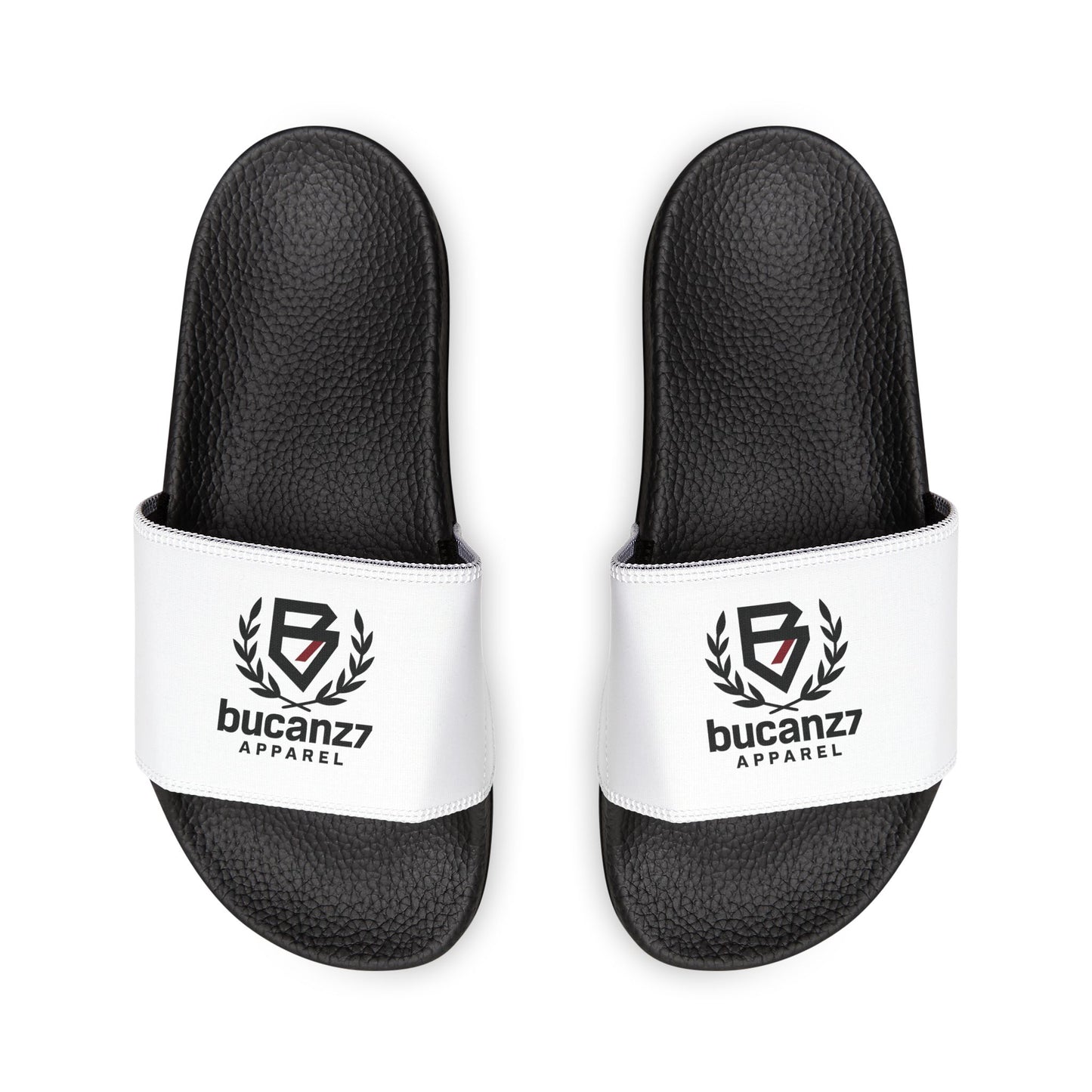 Women's Removable-Strap Slide Sandals — Adjustable White Leather Strap, Lightweight Comfort Slides