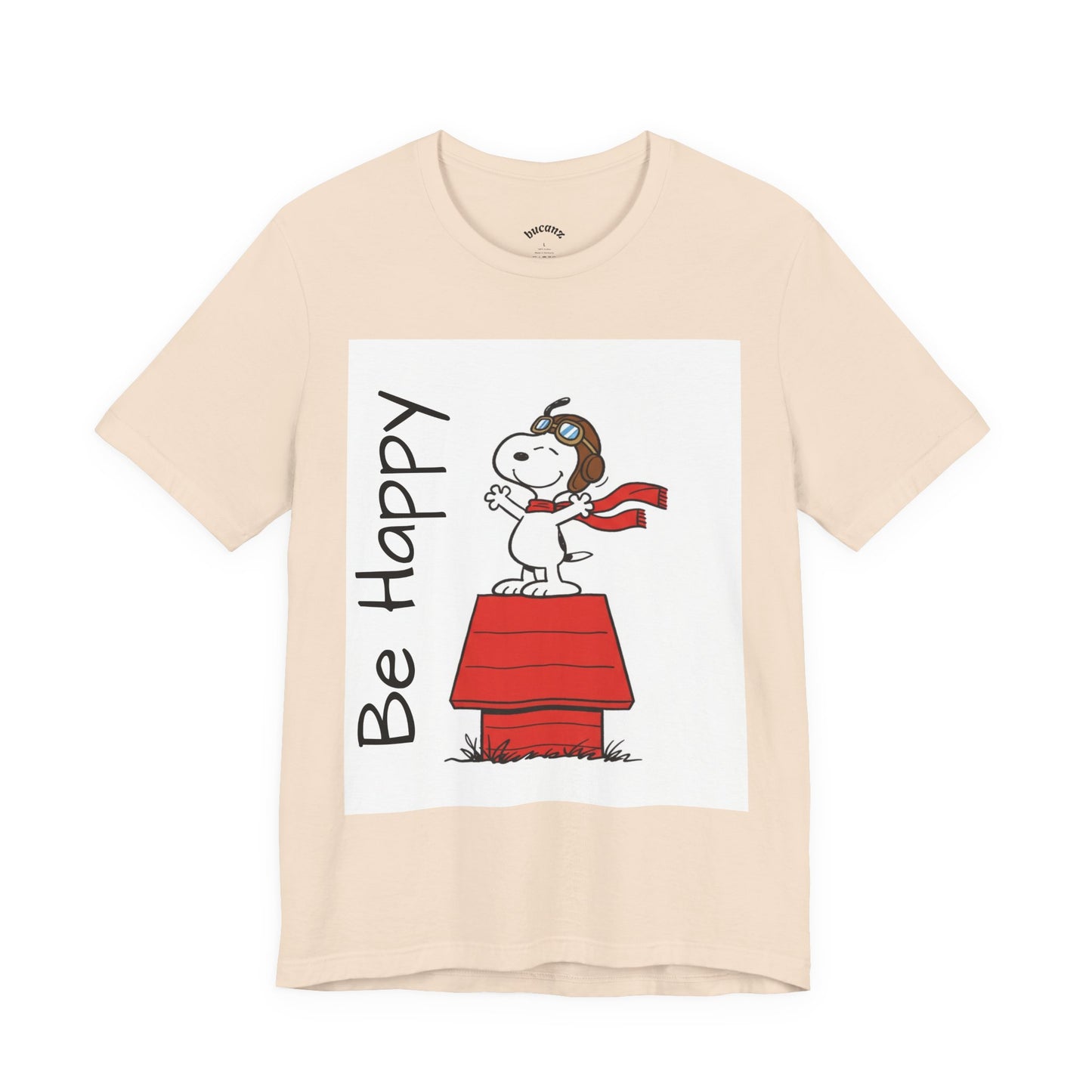 Cute & Inspirational 'Be Happy' Tee for Daily Wear, Fun Gift for Friends, Motivational Shirt, Casual Outfit, Encouraging Apparel