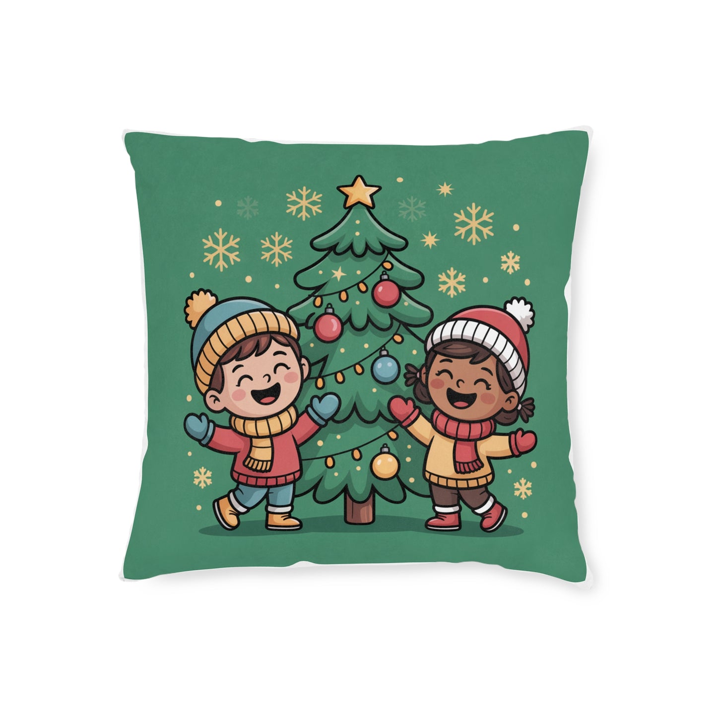 Christmas Cheer Square Pillow for Kids