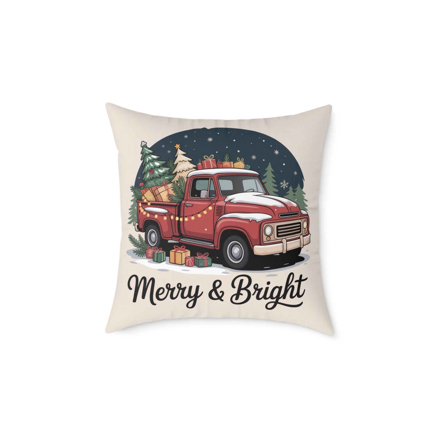 Merry & Bright Holiday Pillow