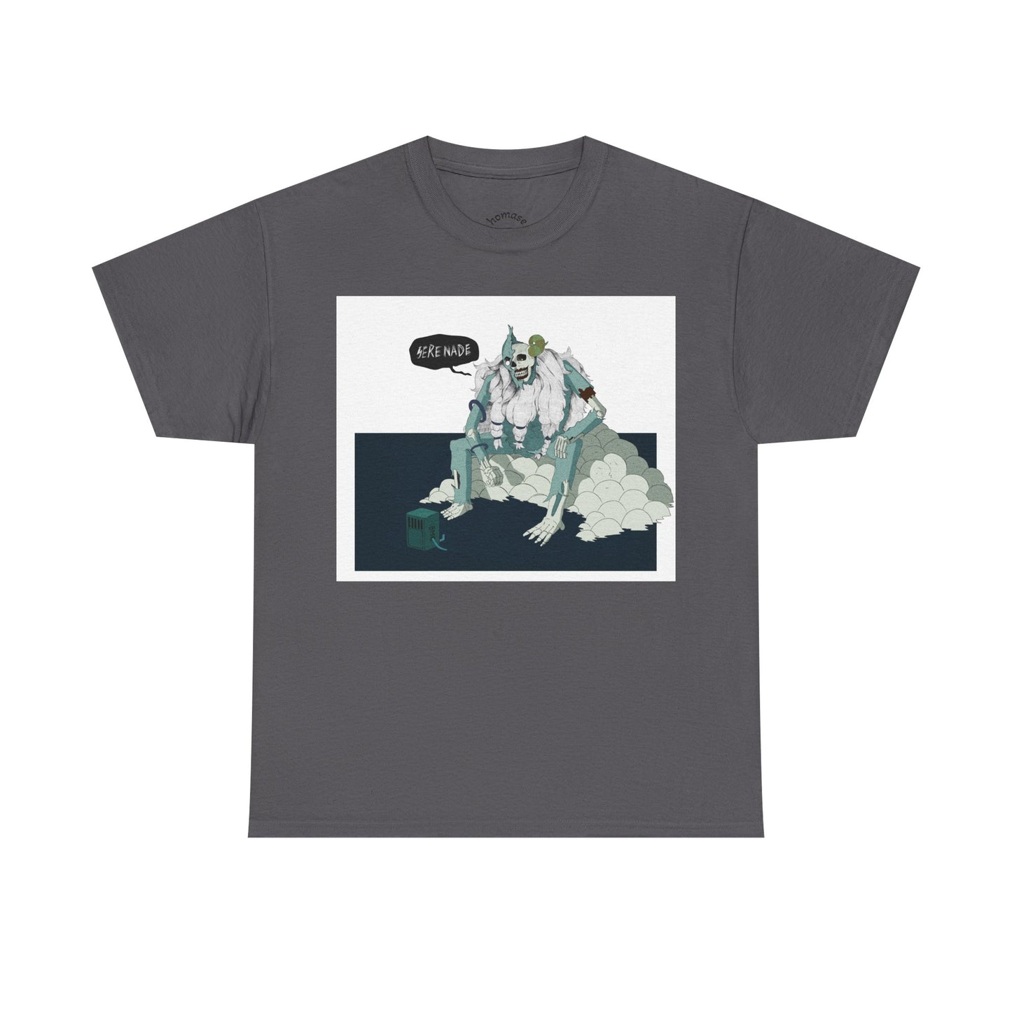 T-Shirt — Surreal Frog Monster Illustration with ‘Why Not?’ Speech Bubble