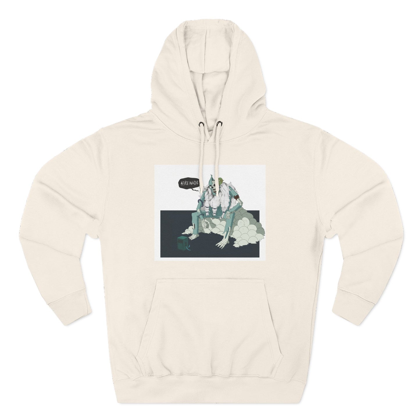 Artistic Fleece Hoodie with 'Homase' Design - Cozy Casual Wear