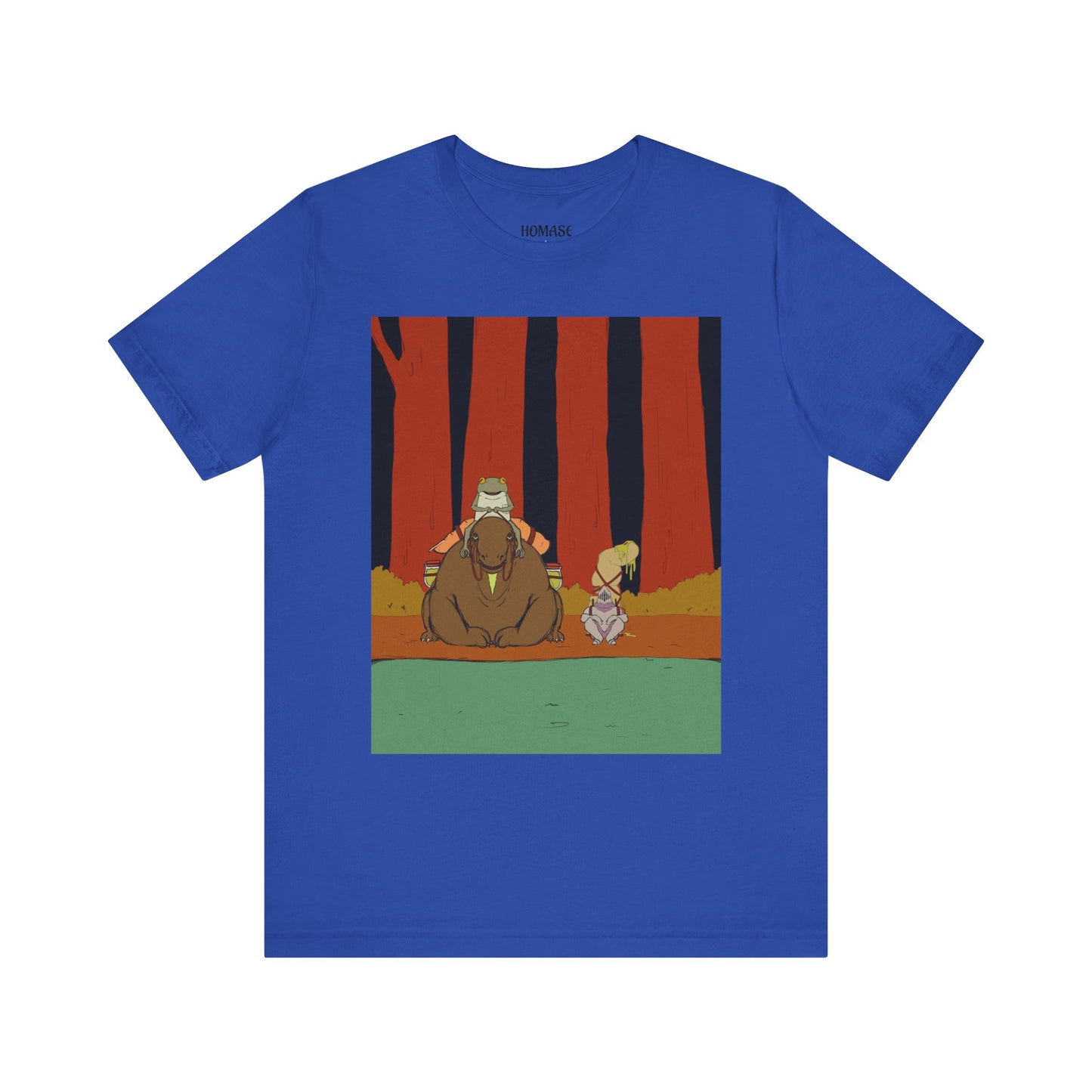 Whimsical Nature Adventure Tee, Cartoon Character Shirt, Graphic Tee for Nature Lovers, Cute Gift for Kids, Unisex Short Sleeve T-Shirt