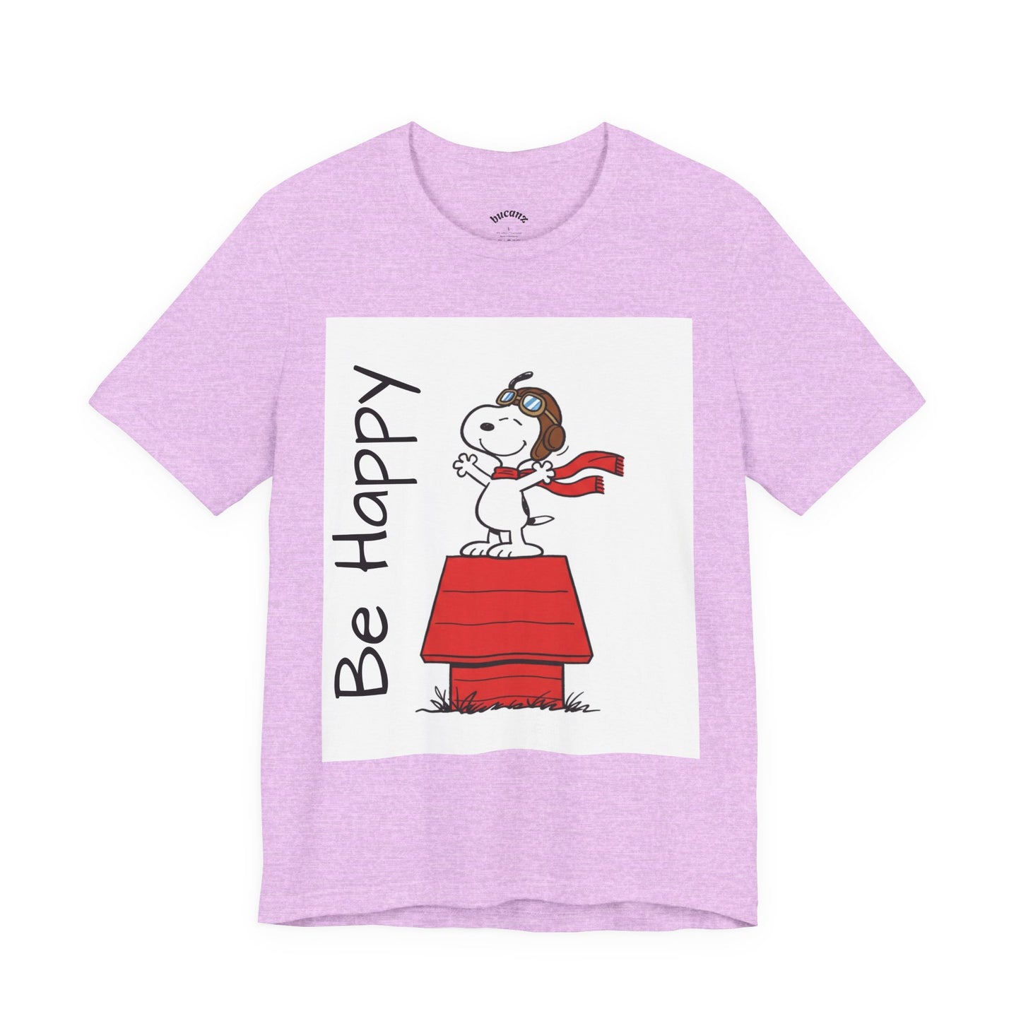 Cute & Inspirational 'Be Happy' Tee for Daily Wear, Fun Gift for Friends, Motivational Shirt, Casual Outfit, Encouraging Apparel