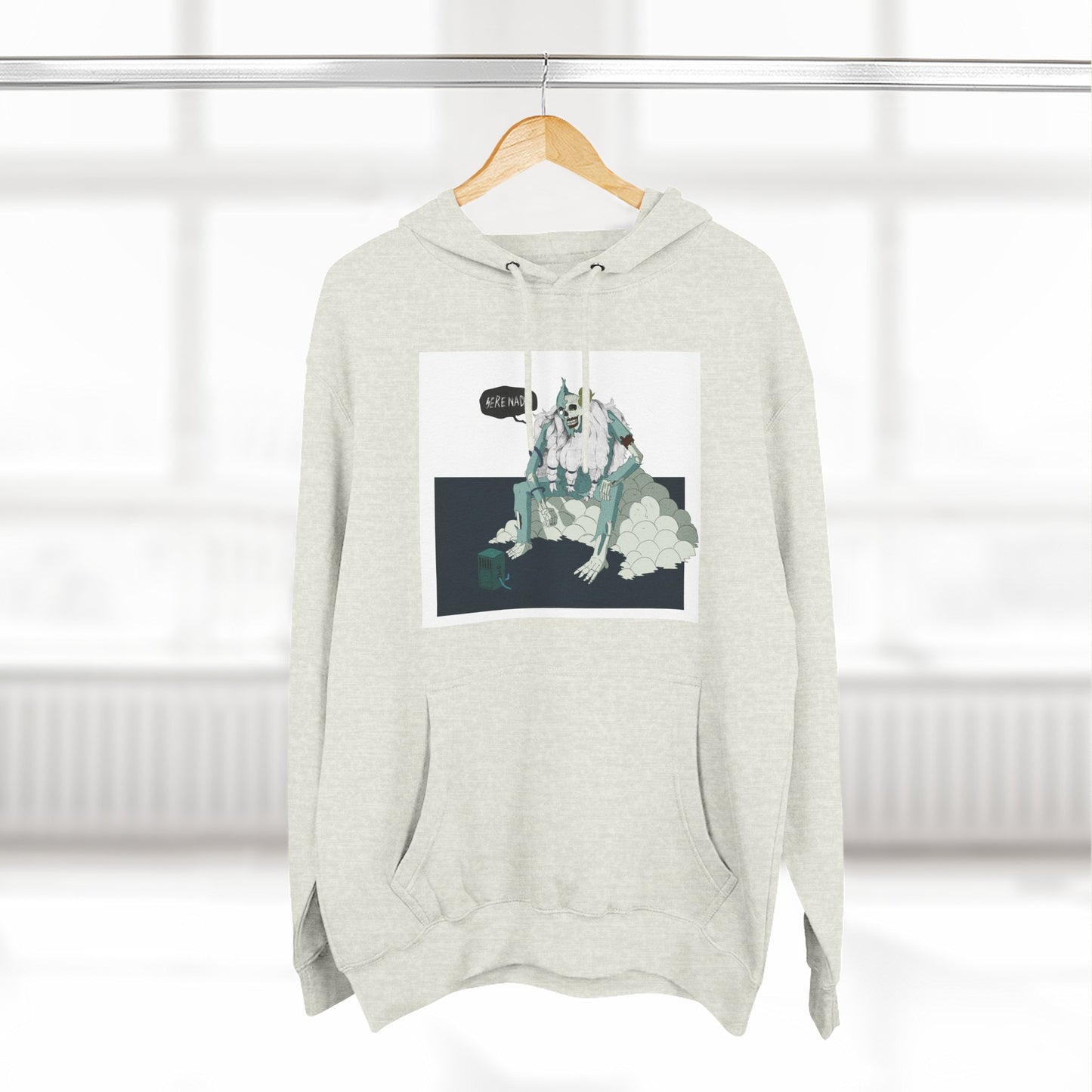 Artistic Fleece Hoodie with 'Homase' Design - Cozy Casual Wear