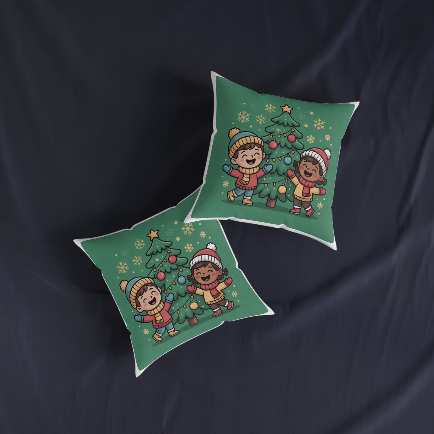 Christmas Cheer Square Pillow for Kids