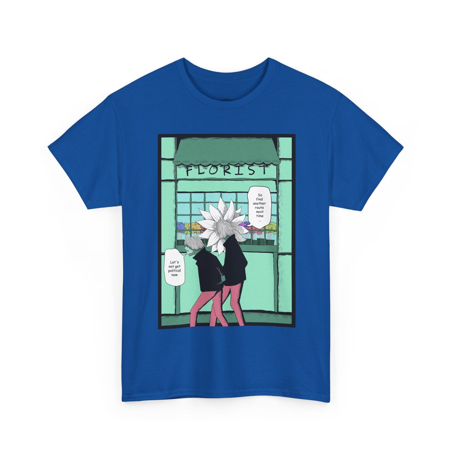 Floral Heads Comic Tee – 'Florist' Graphic T-Shirt