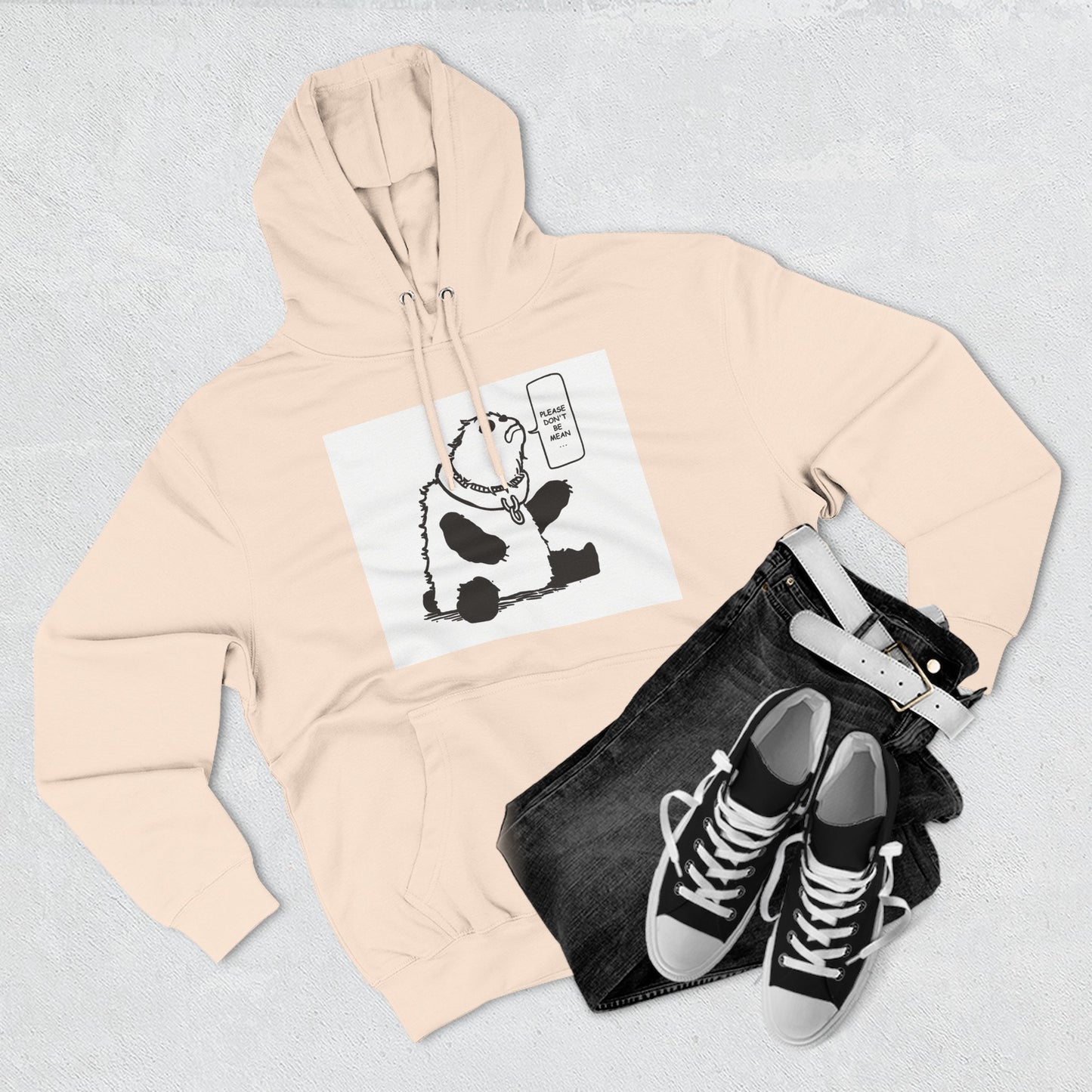 Cute Panda Fleece Hoodie - Keep Calm and Chill