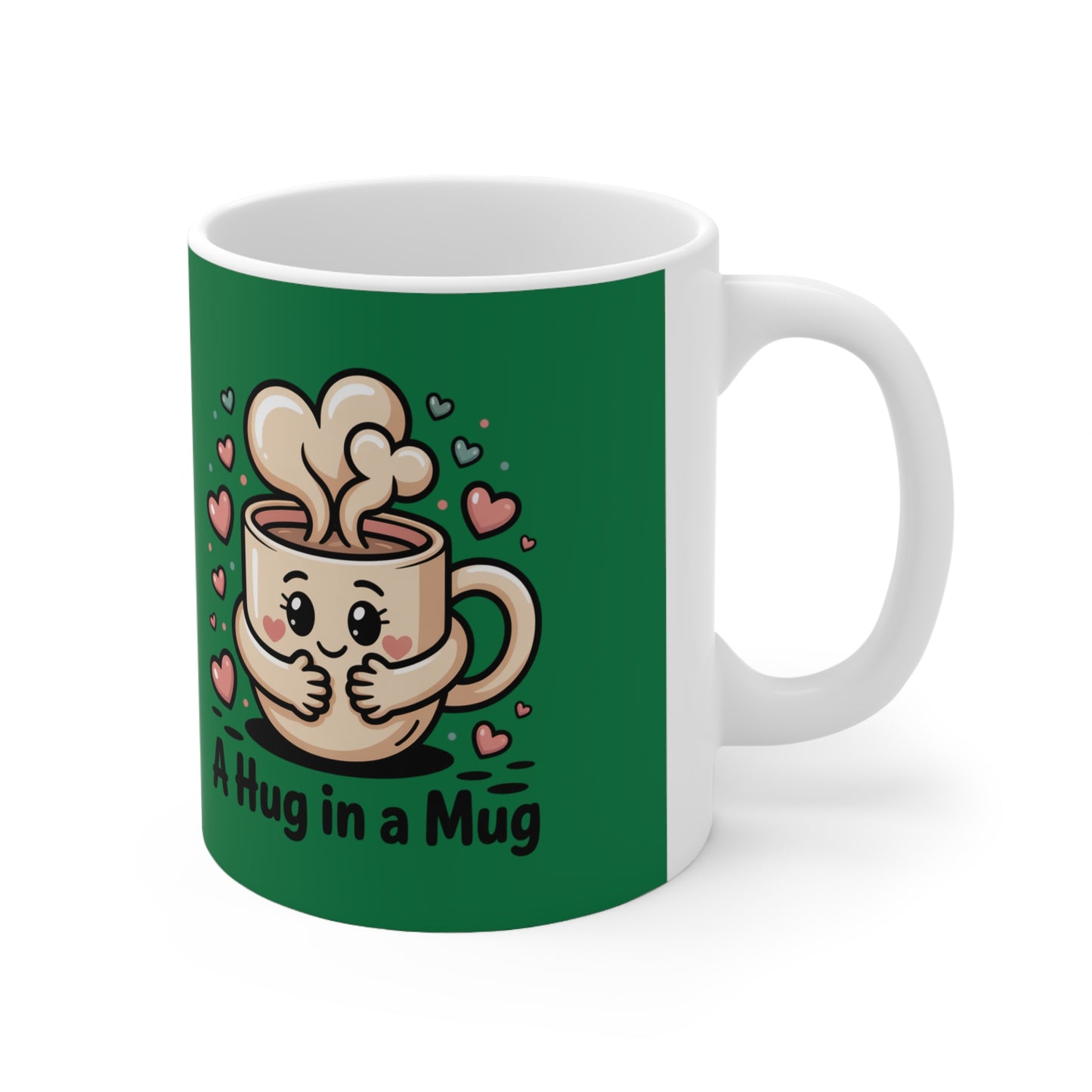 Good Morning Couple Coffee Mug — Cute 'A Hug in a Mug' Ceramic Cup (11oz/15oz)