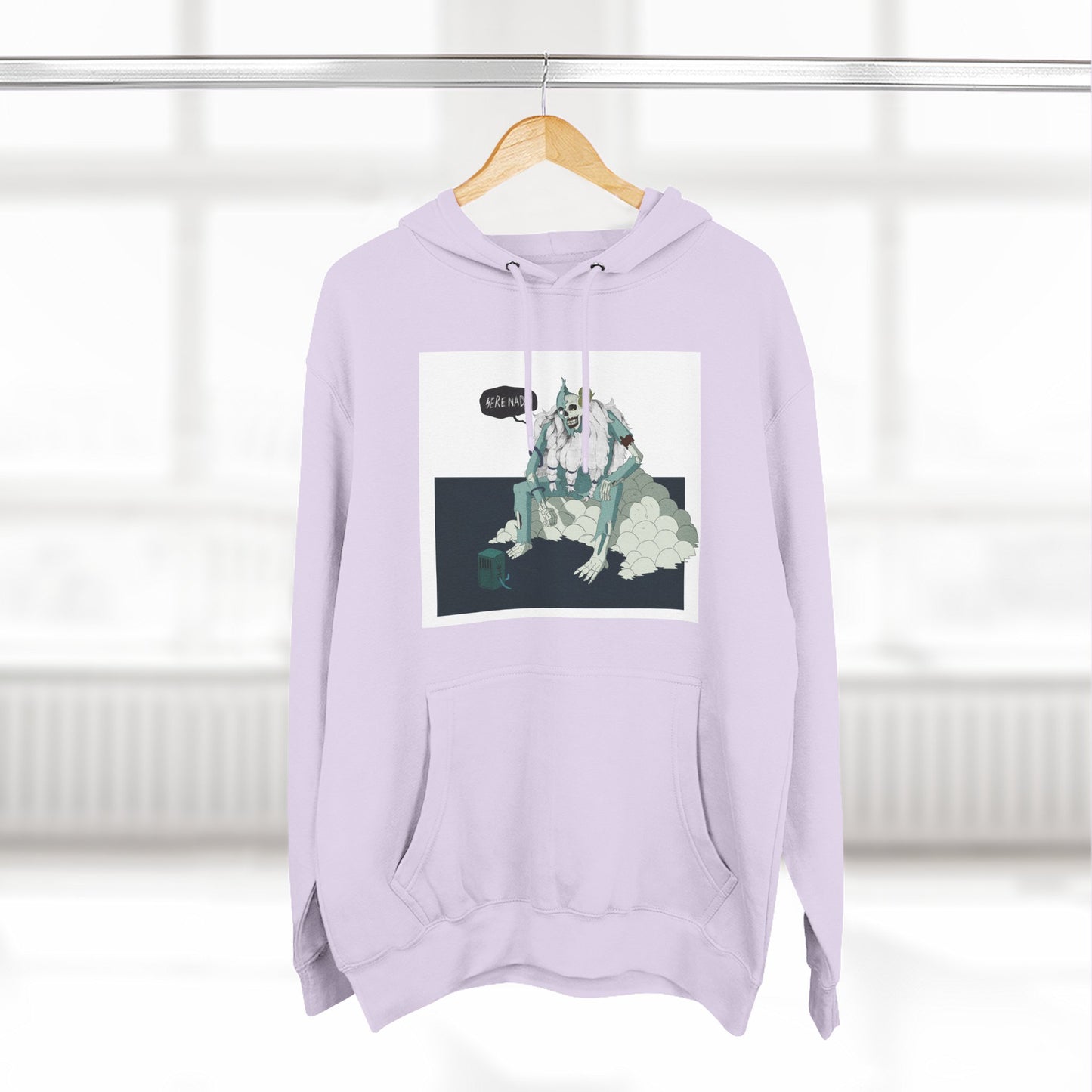 Artistic Fleece Hoodie with 'Homase' Design - Cozy Casual Wear