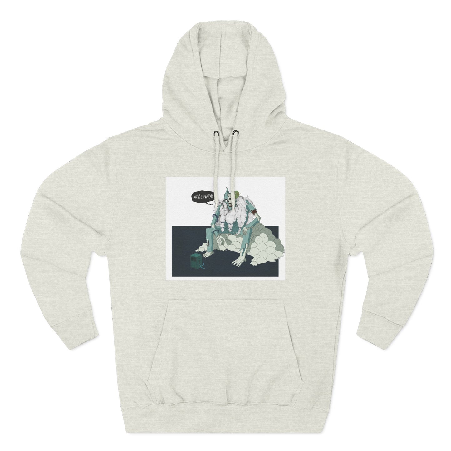 Artistic Fleece Hoodie with 'Homase' Design - Cozy Casual Wear