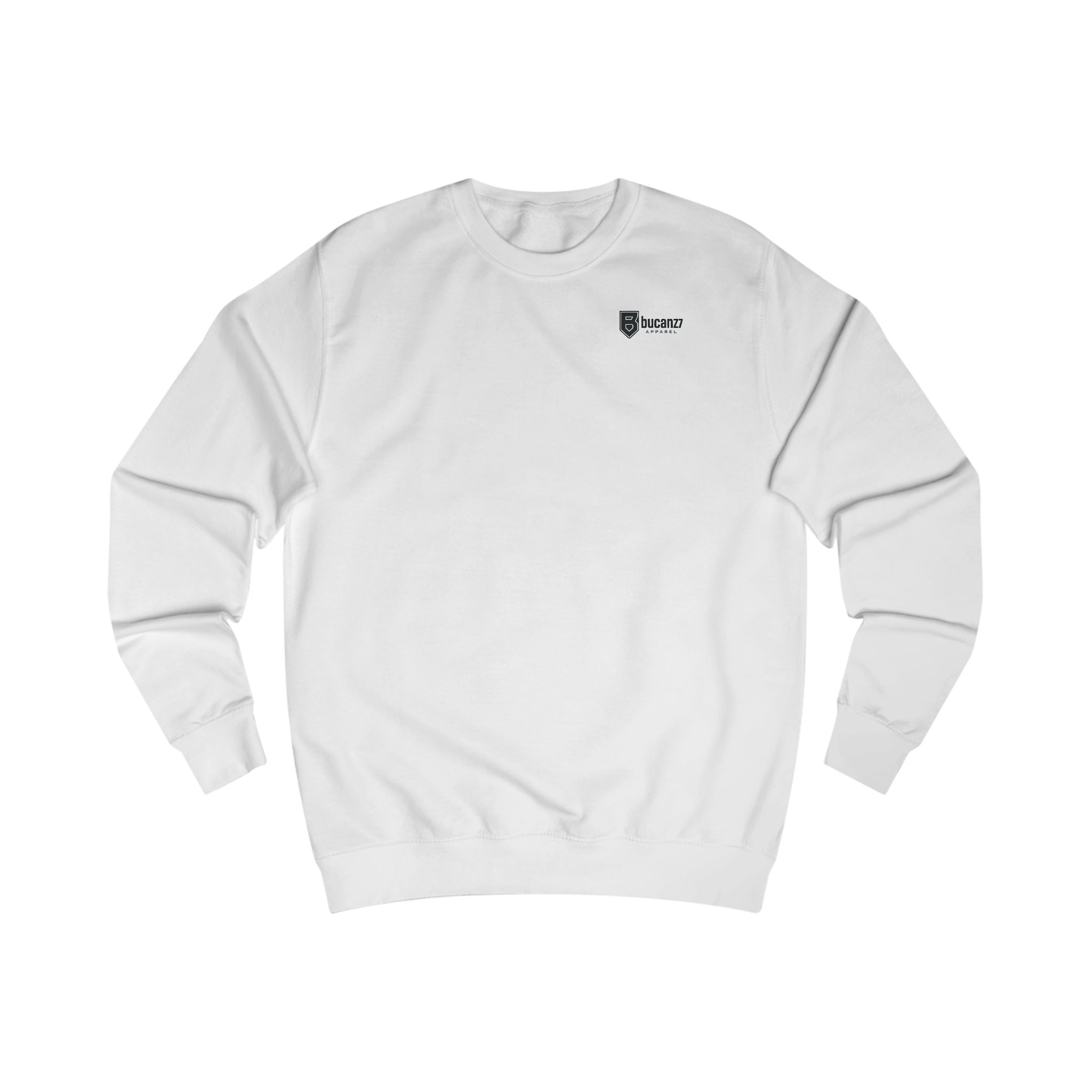 Bucanzi Logo Sweatshirt – Minimal Chest & Back Logo Crewneck – Homase