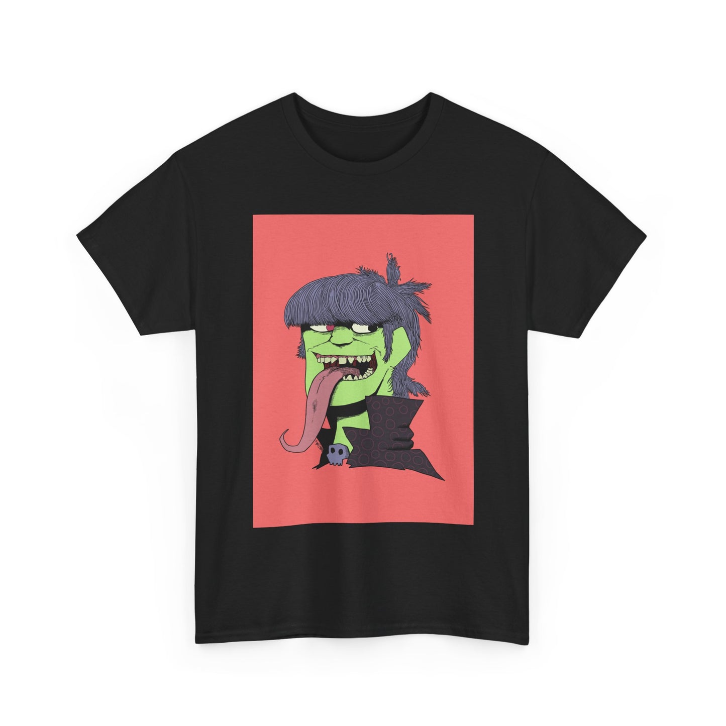 Graphic Tee — Green Punk Monster Illustration