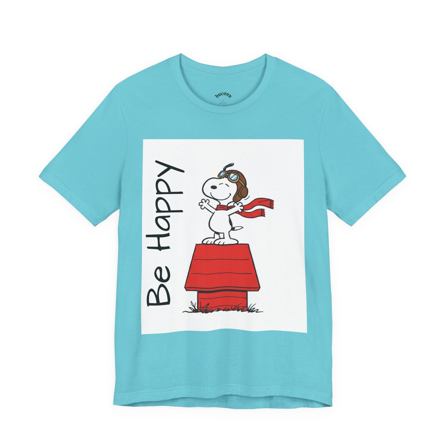 Cute & Inspirational 'Be Happy' Tee for Daily Wear, Fun Gift for Friends, Motivational Shirt, Casual Outfit, Encouraging Apparel