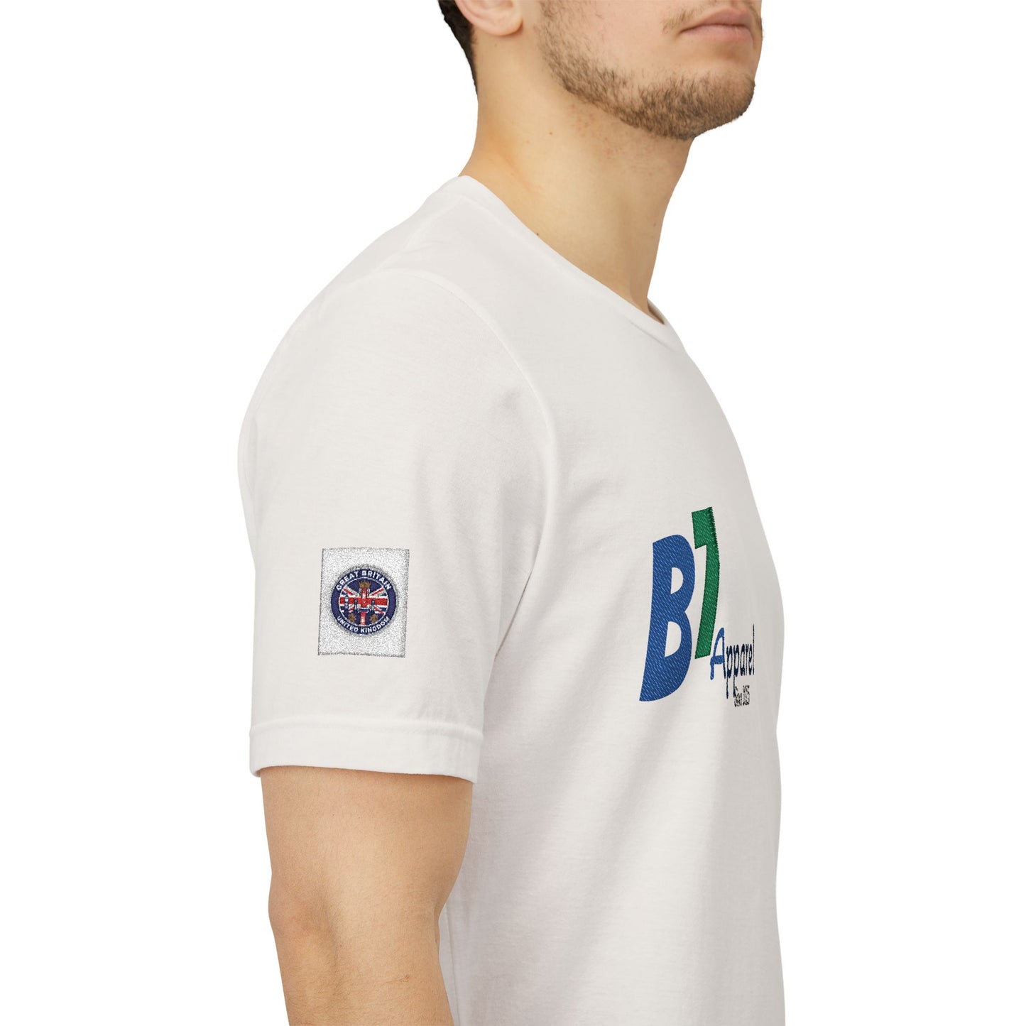 B7 Apparel Logo Tee — Classic White Short Sleeve Shirt