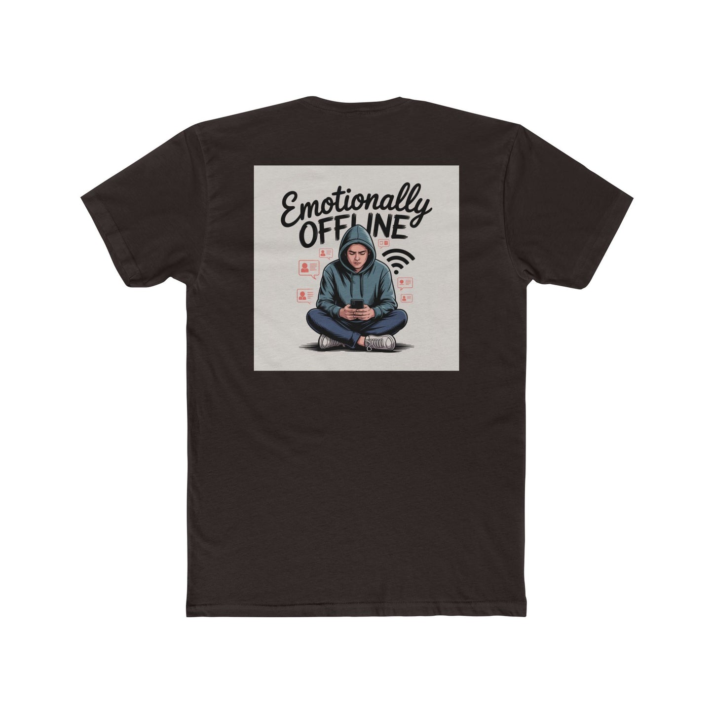 Emotionally Offline Tee — Graphic Casual Crew Shirt