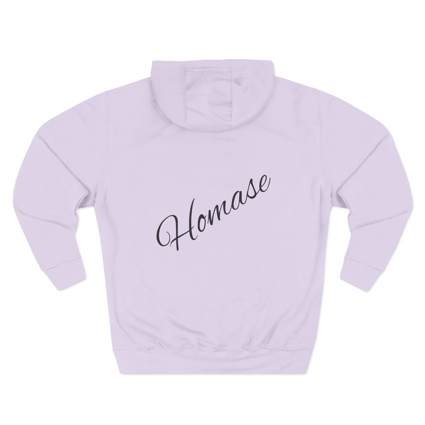 Artistic Fleece Hoodie with 'Homase' Design - Cozy Casual Wear