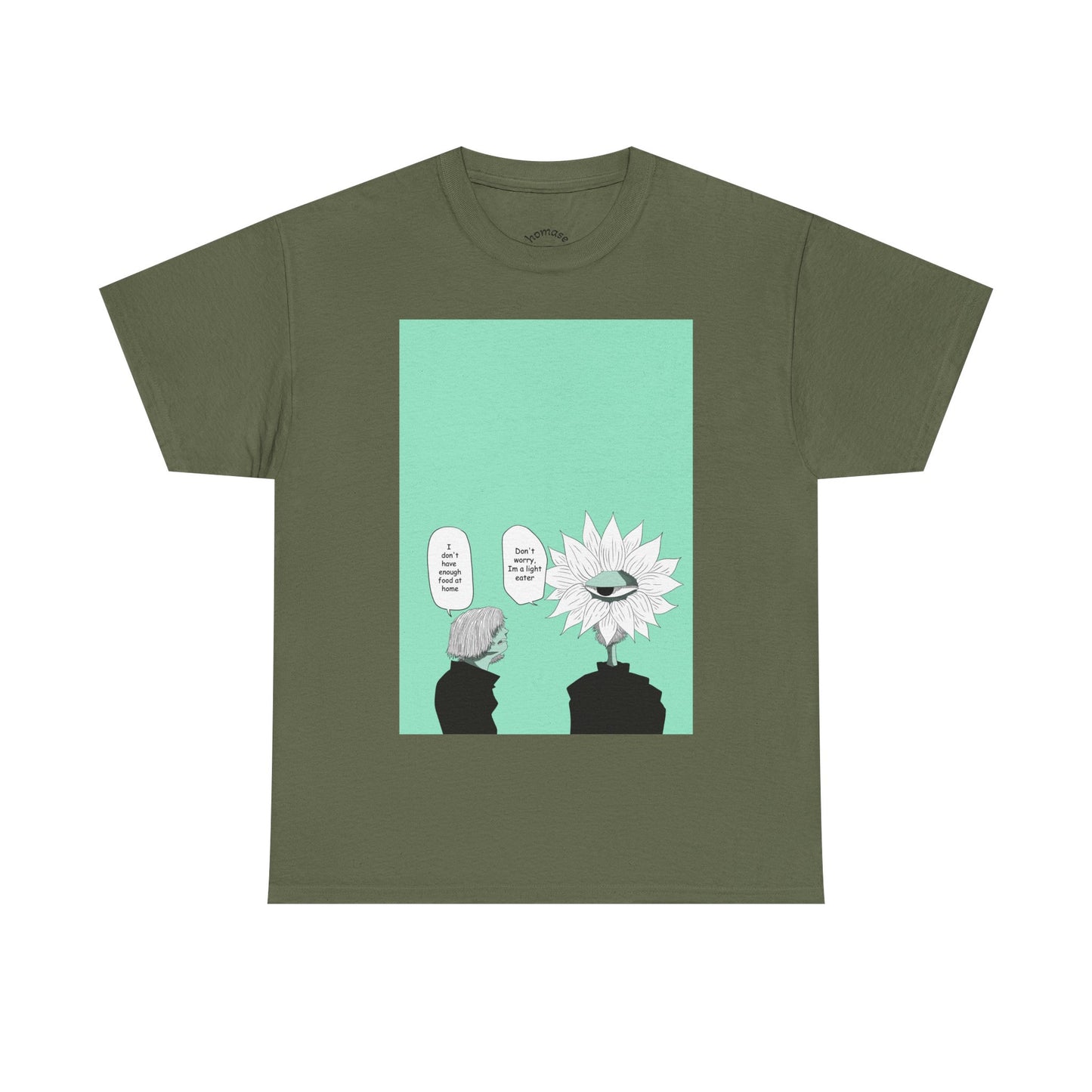 Floral Head Comic Tee — "You Okay?" Graphic T‑Shirt