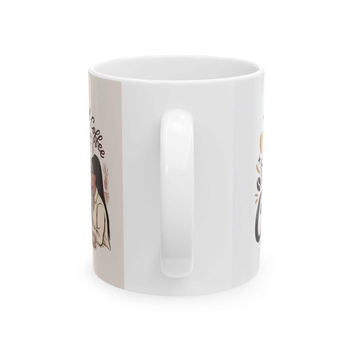 Friends & Coffee Ceramic Mug - Perfect for Conversations