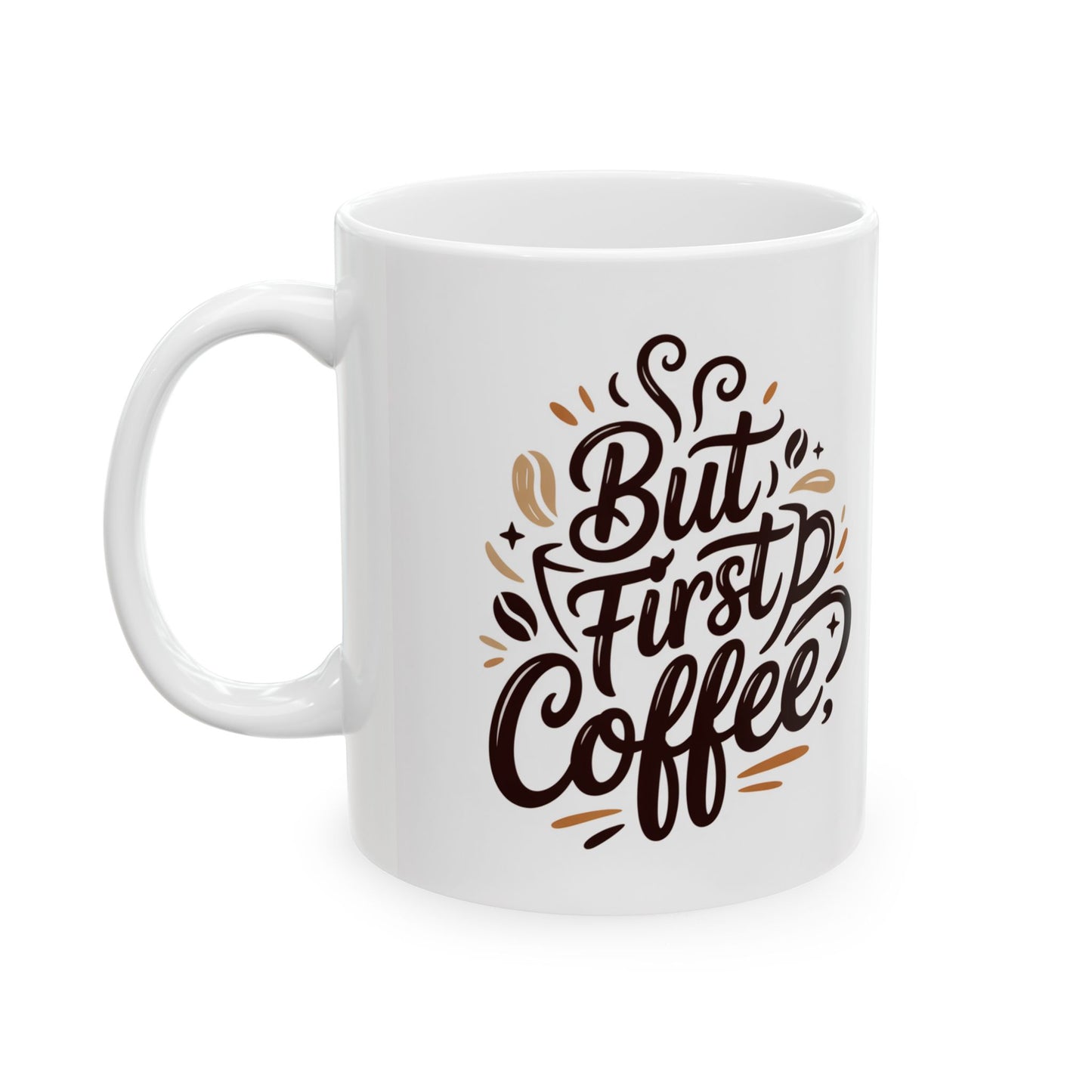 Friends & Coffee Ceramic Mug - Perfect for Conversations