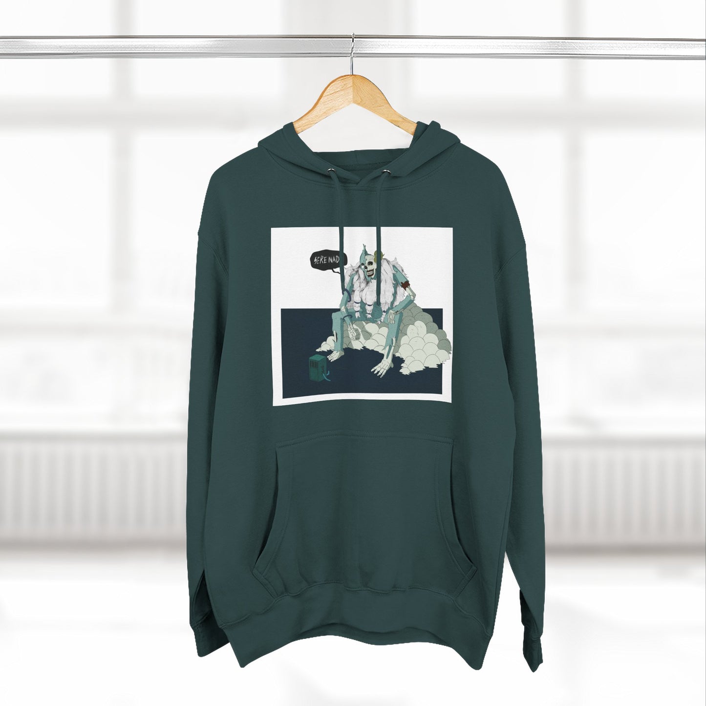 Artistic Fleece Hoodie with 'Homase' Design - Cozy Casual Wear