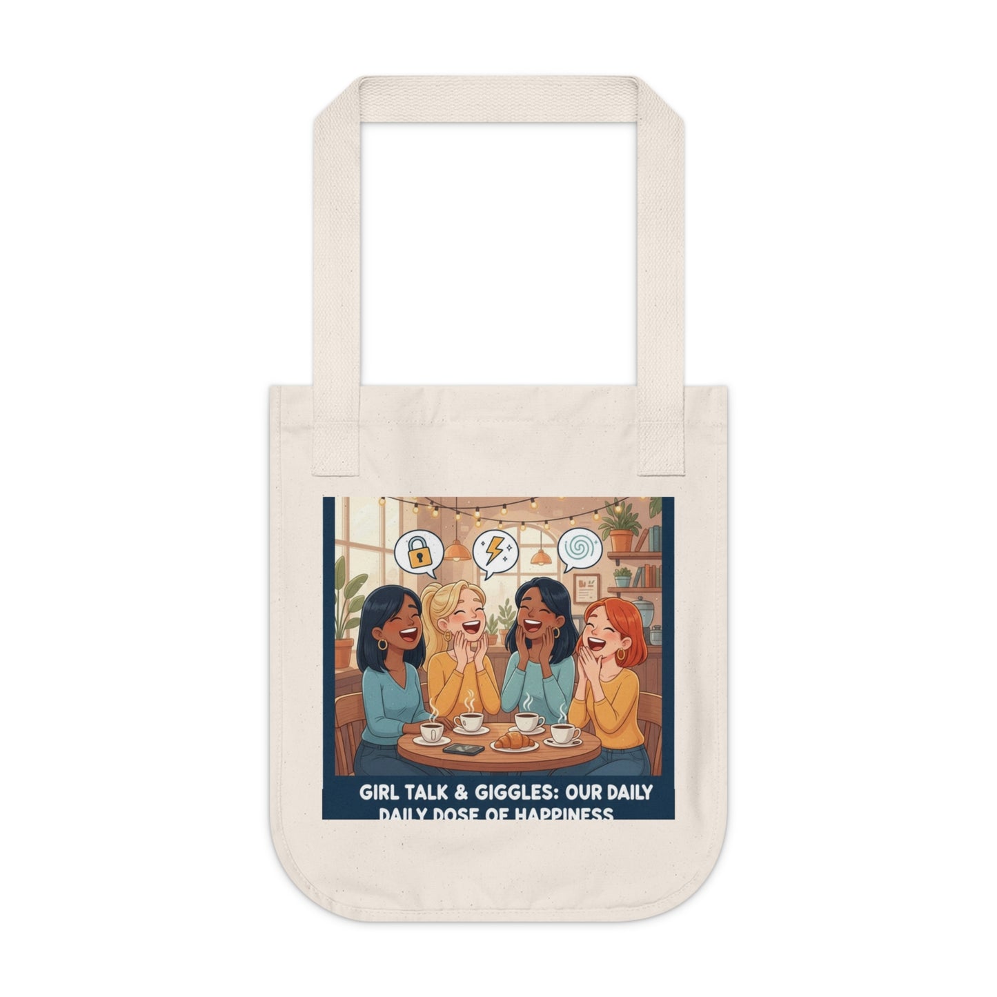 Vibrant Organic Canvas Tote Bag - Perfect for Friends & Fun Gatherings
