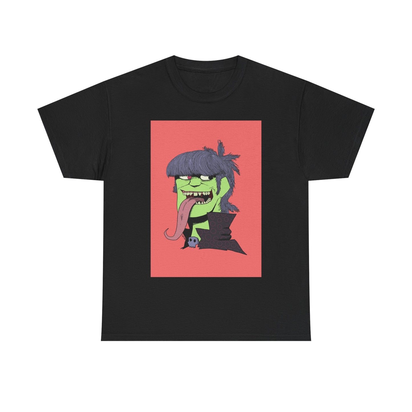 Graphic Tee — Green Punk Monster Illustration