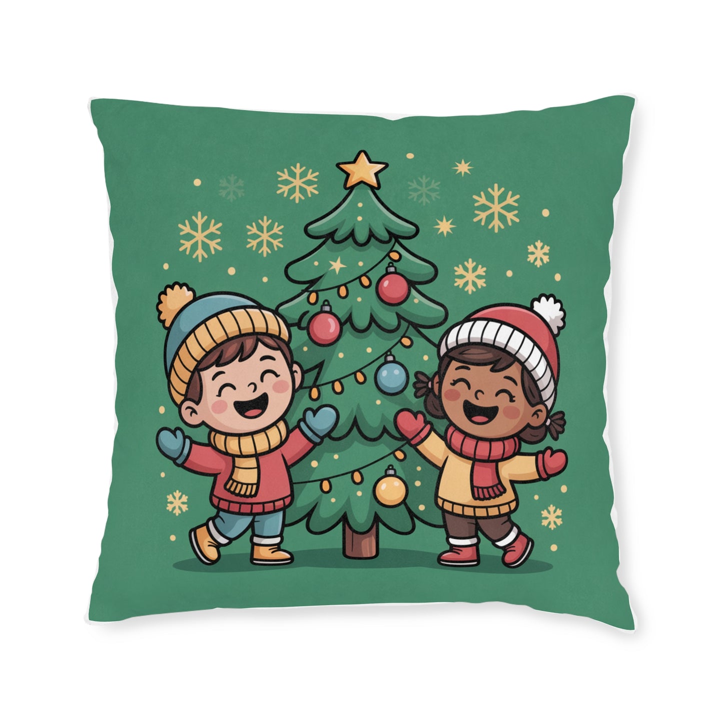 Christmas Cheer Square Pillow for Kids