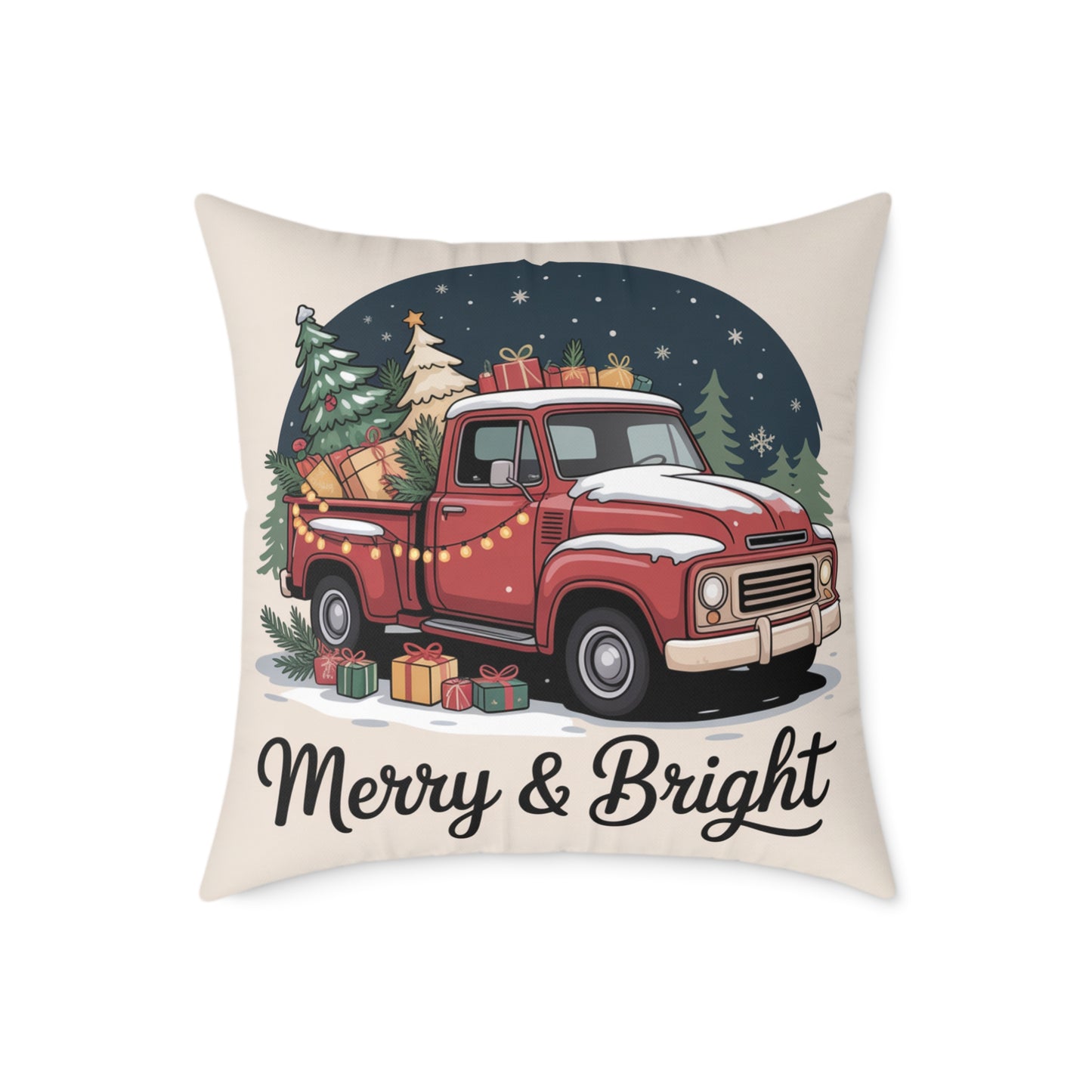 Merry & Bright Holiday Pillow