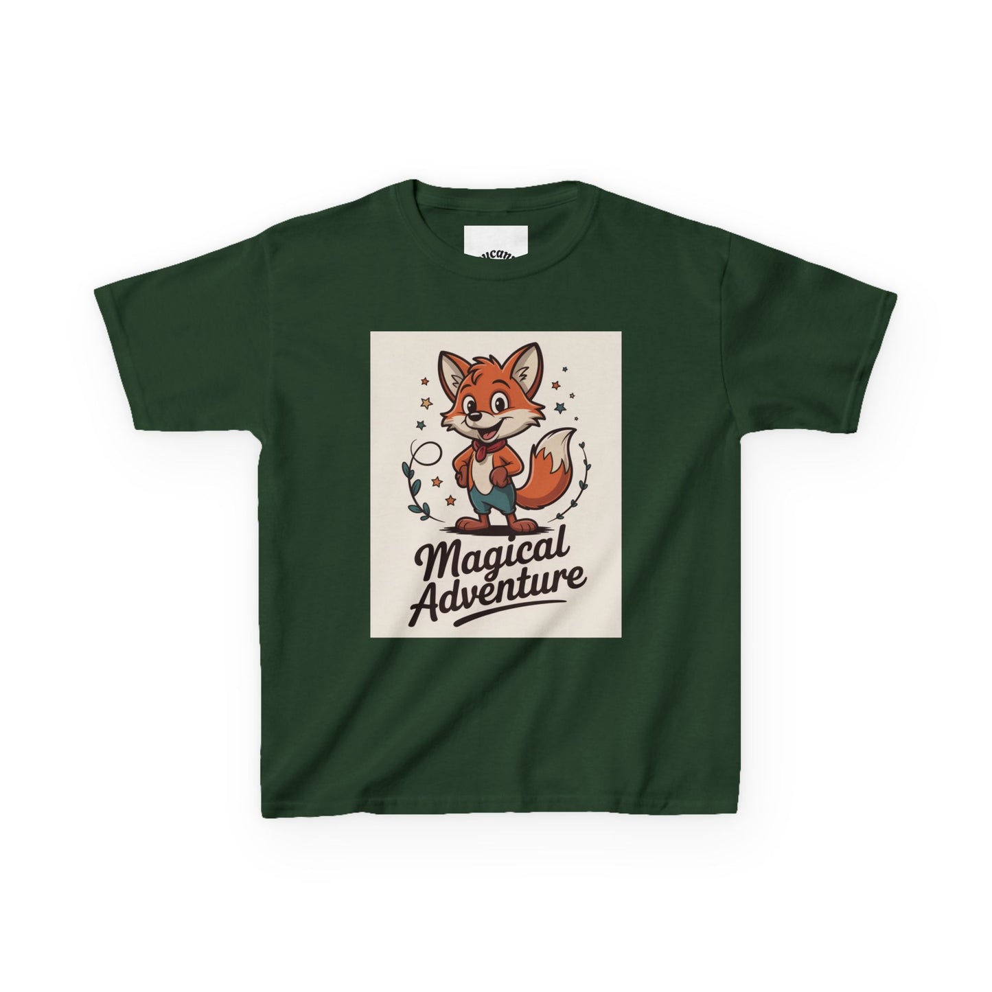 Kids Cotton Tee - Magical Adventure Fox Design