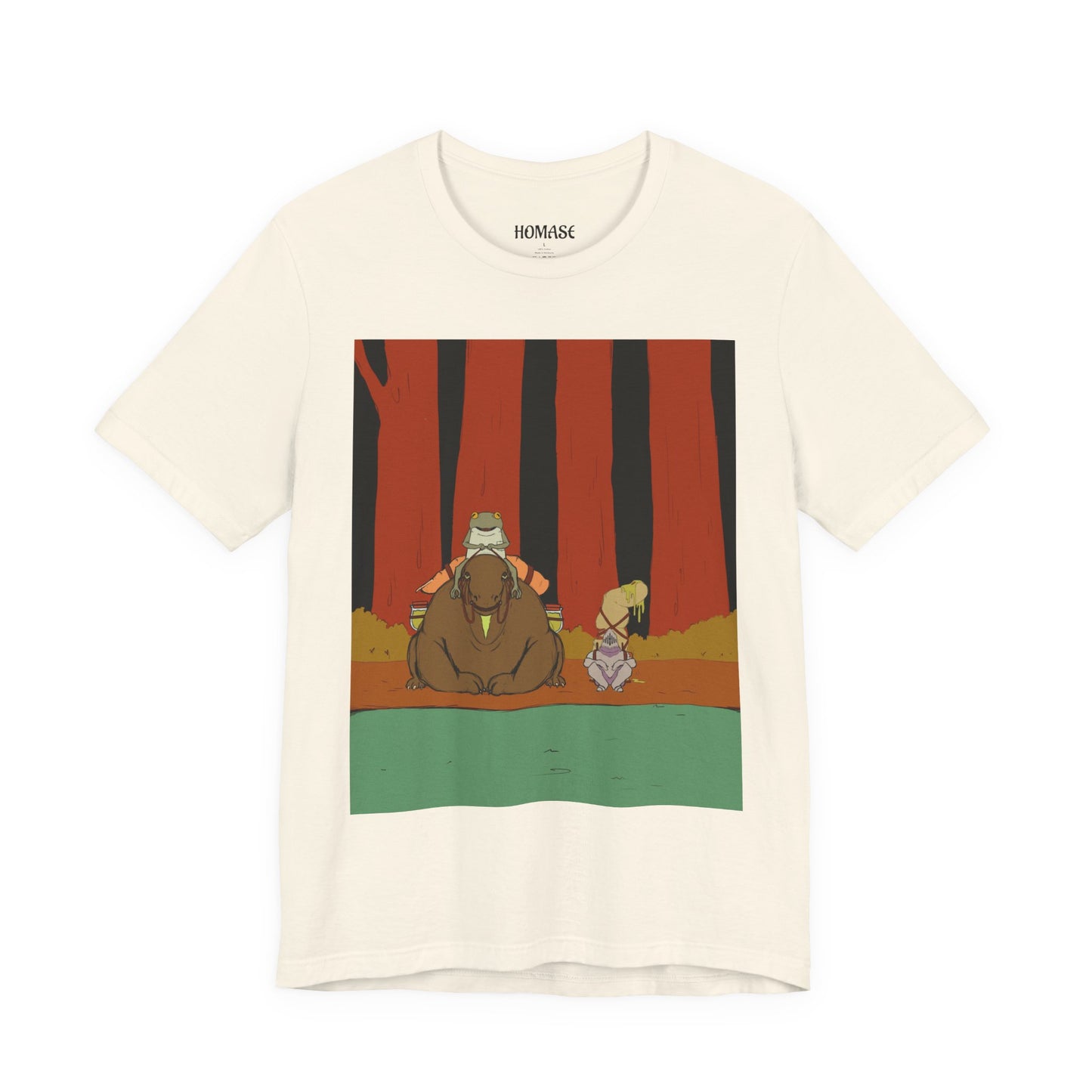 Whimsical Nature Adventure Tee, Cartoon Character Shirt, Graphic Tee for Nature Lovers, Cute Gift for Kids, Unisex Short Sleeve T-Shirt