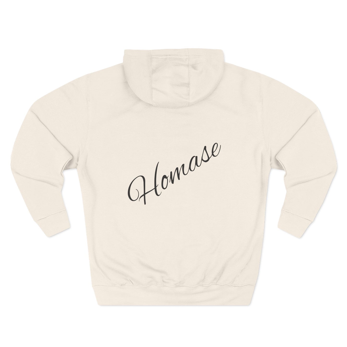 Artistic Fleece Hoodie with 'Homase' Design - Cozy Casual Wear