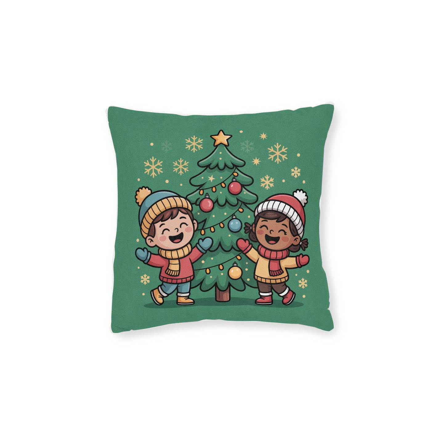 Christmas Cheer Square Pillow for Kids