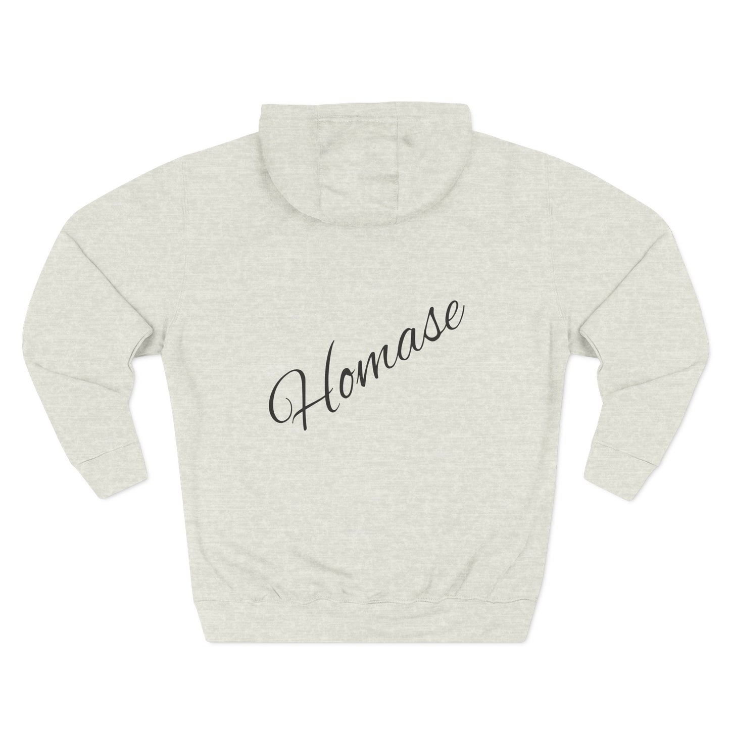 Artistic Fleece Hoodie with 'Homase' Design - Cozy Casual Wear