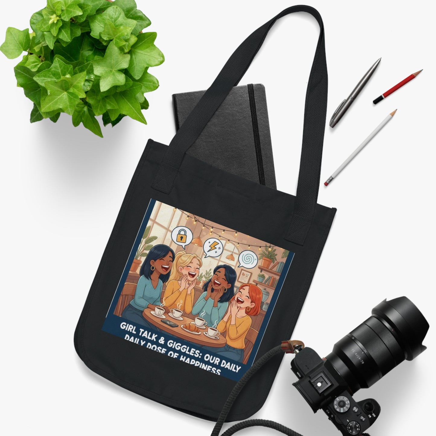 Vibrant Organic Canvas Tote Bag - Perfect for Friends & Fun Gatherings