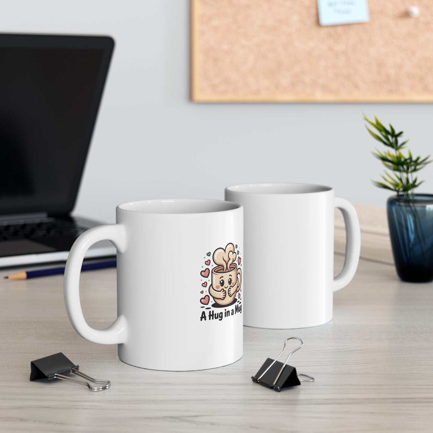 A Hug in a Mug Coffee Mug — Cute Kawaii Hot Drink Gift
