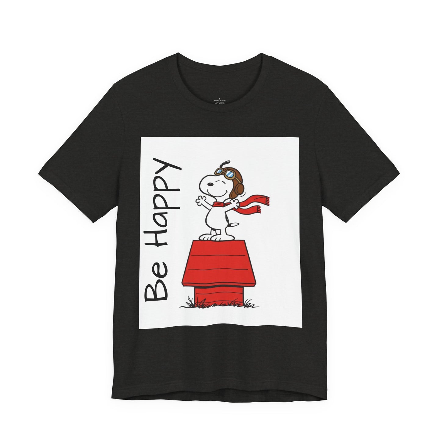 Cute & Inspirational 'Be Happy' Tee for Daily Wear, Fun Gift for Friends, Motivational Shirt, Casual Outfit, Encouraging Apparel