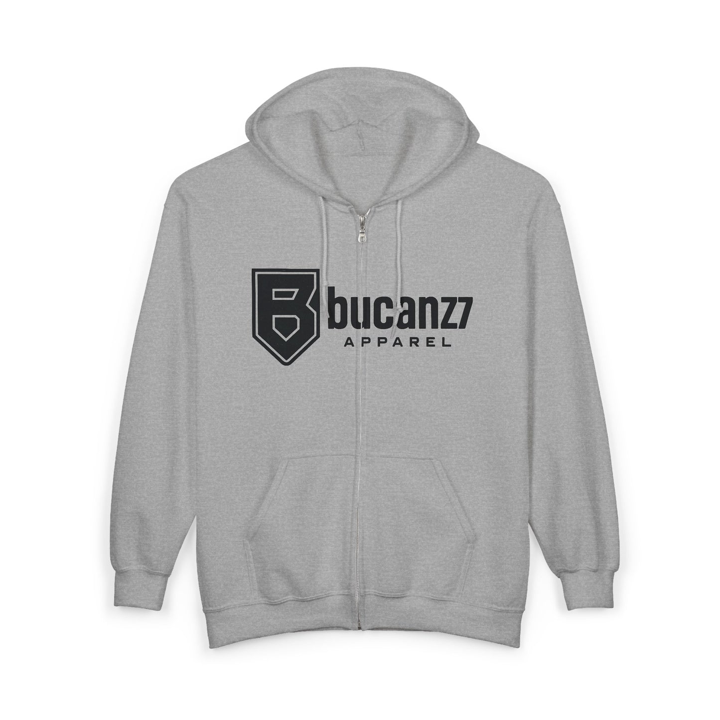 Never Back Down Zip Hoodie — Bucanzz Apparel Tactical Full-Zip Sweatshirt