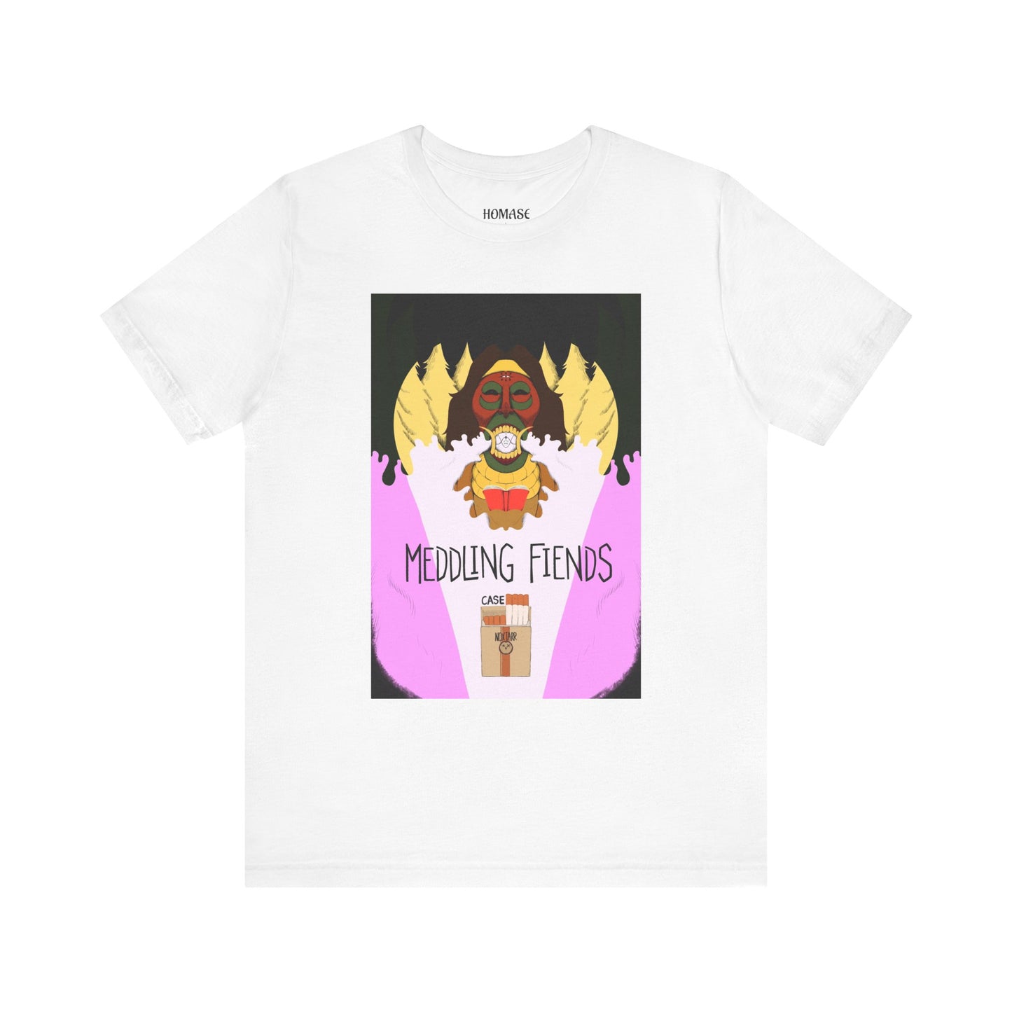 Meddling Fiends T-Shirt, Unisex Graphic Tee, Fun Casual Wear, Quirky Gift Idea, Perfect for Halloween, Lounge on Weekends, Summer Vibes