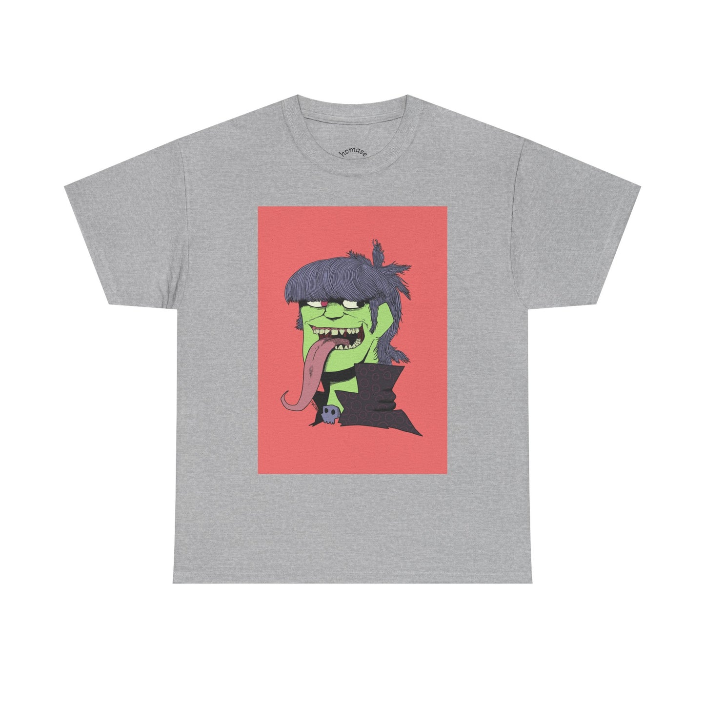 Graphic Tee — Green Punk Monster Illustration