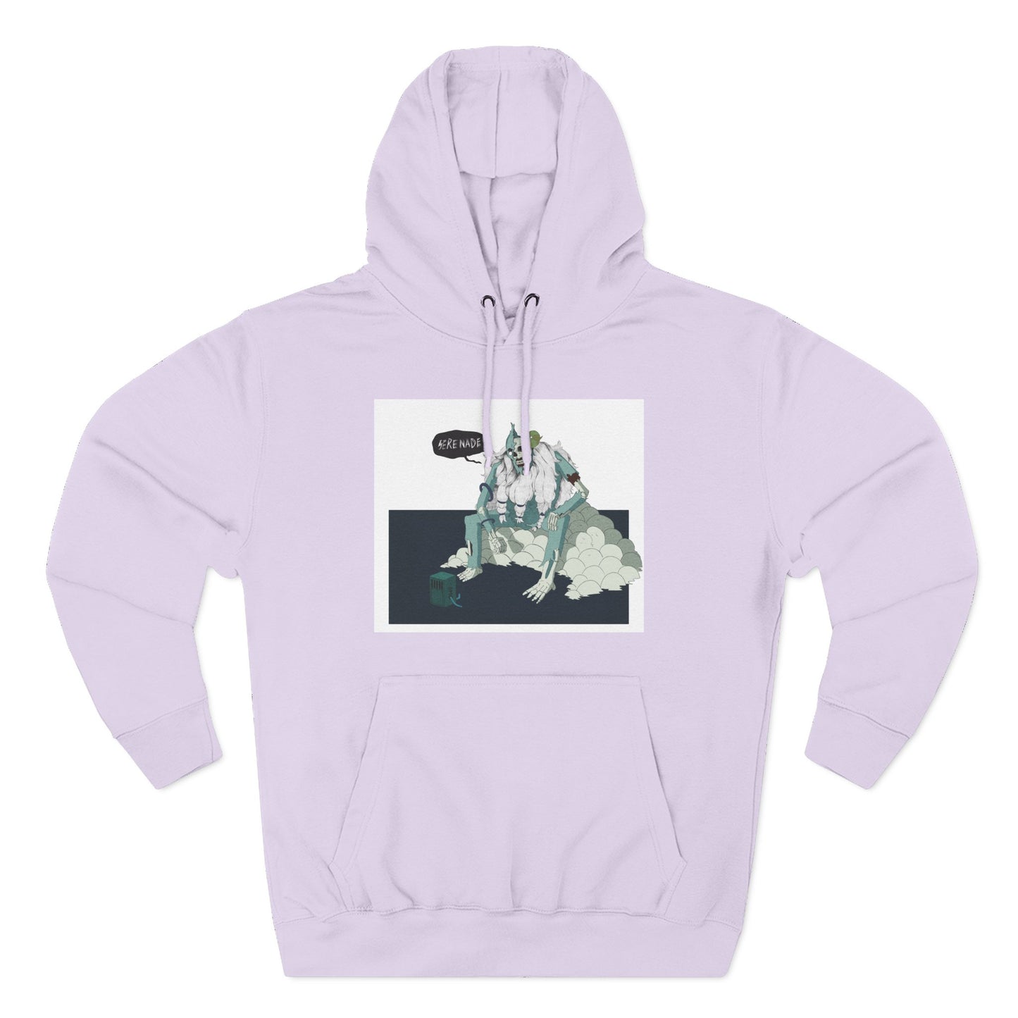 Artistic Fleece Hoodie with 'Homase' Design - Cozy Casual Wear