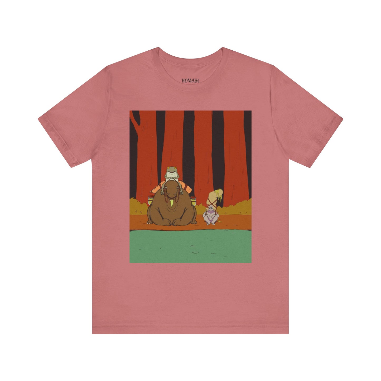 Whimsical Nature Adventure Tee, Cartoon Character Shirt, Graphic Tee for Nature Lovers, Cute Gift for Kids, Unisex Short Sleeve T-Shirt